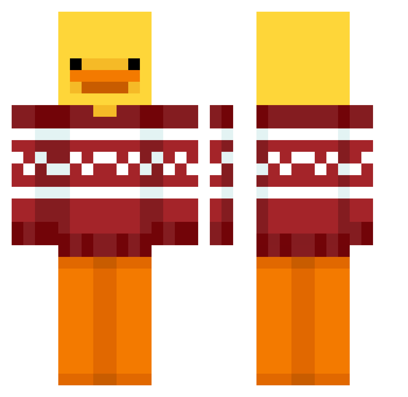 Zavoy1 Minecraft skin, front and back view