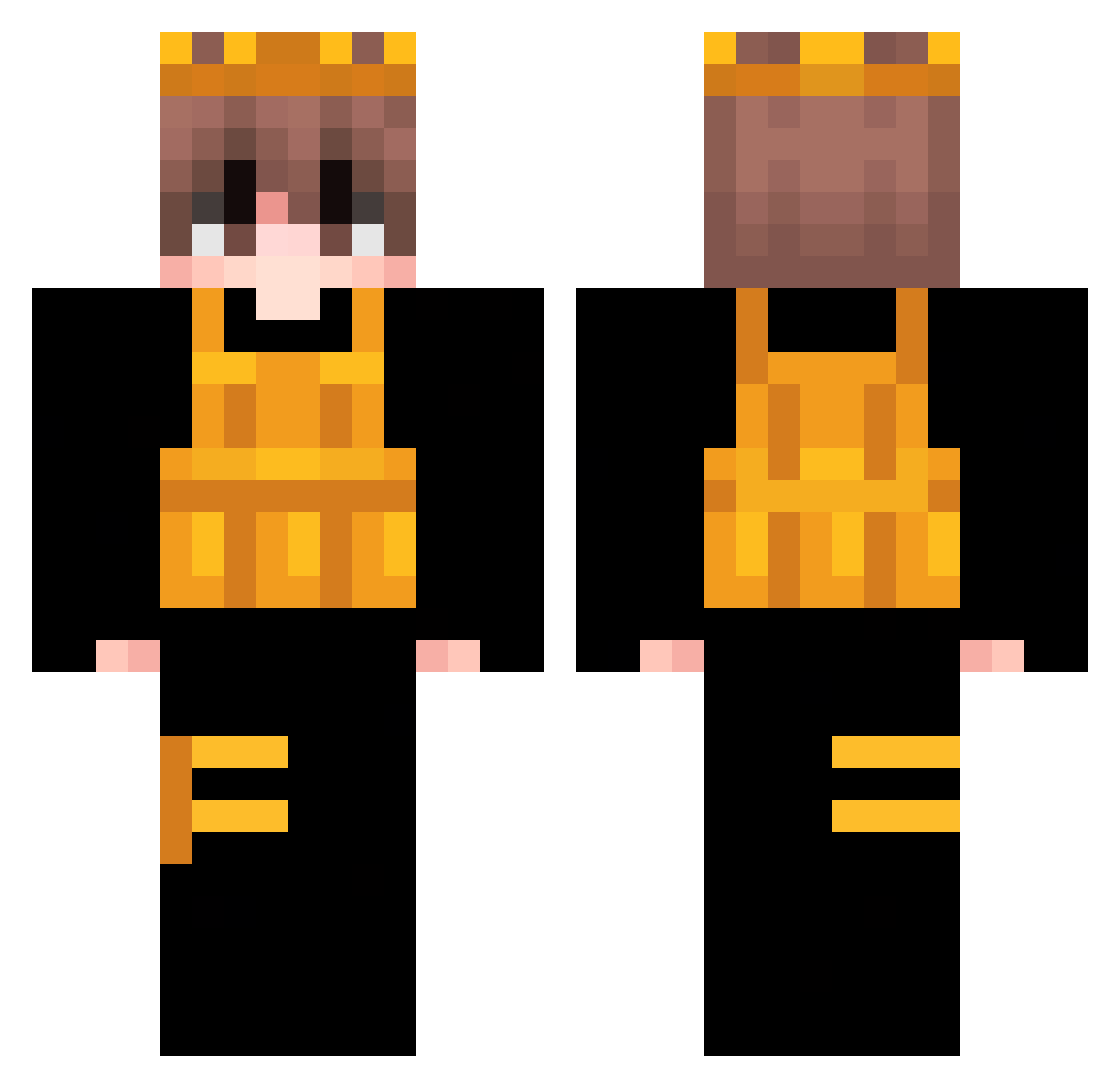 StrikeZed08 Minecraft skin, front and back view