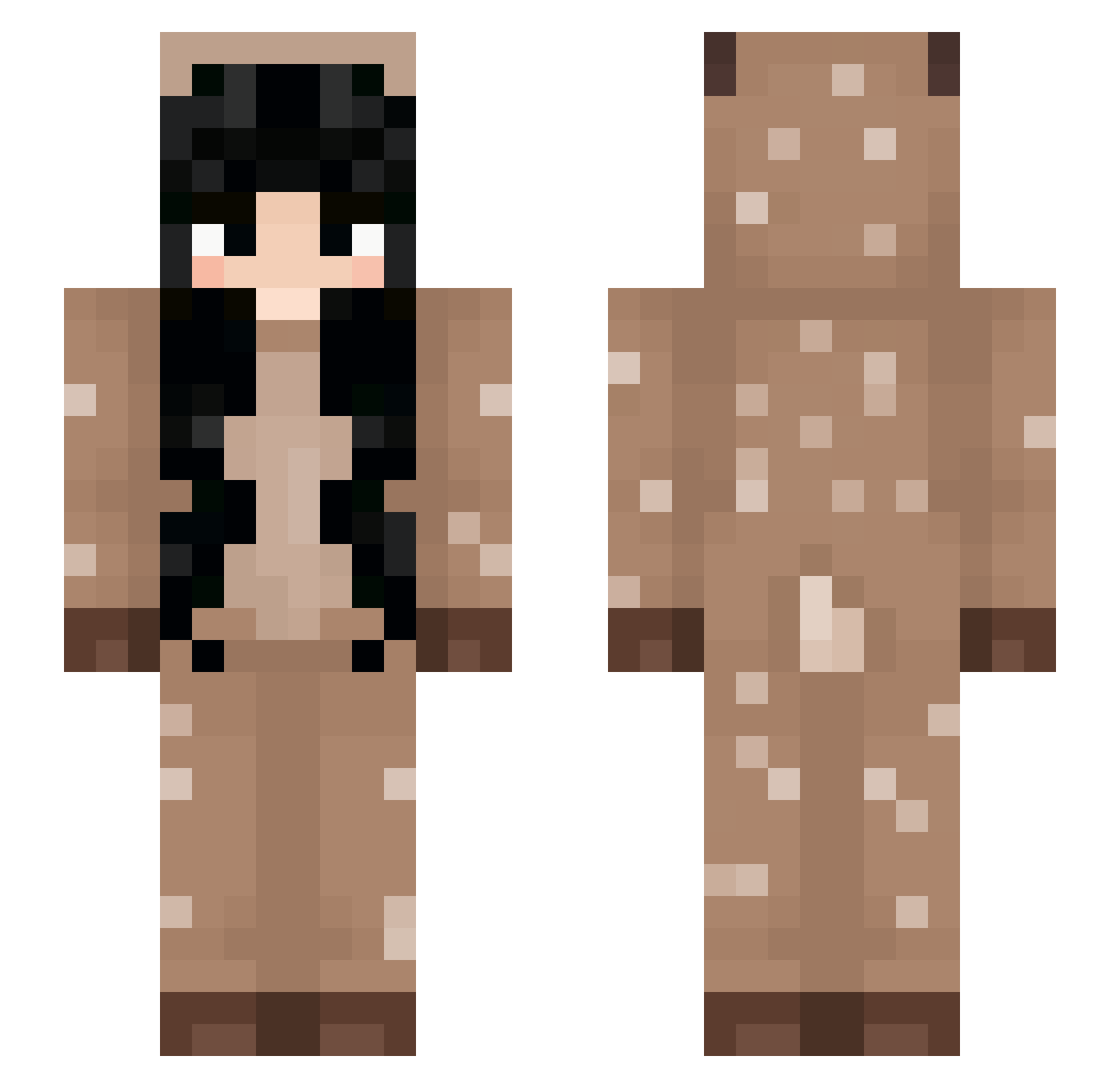 animecatgirl1 Minecraft skin, front and back view