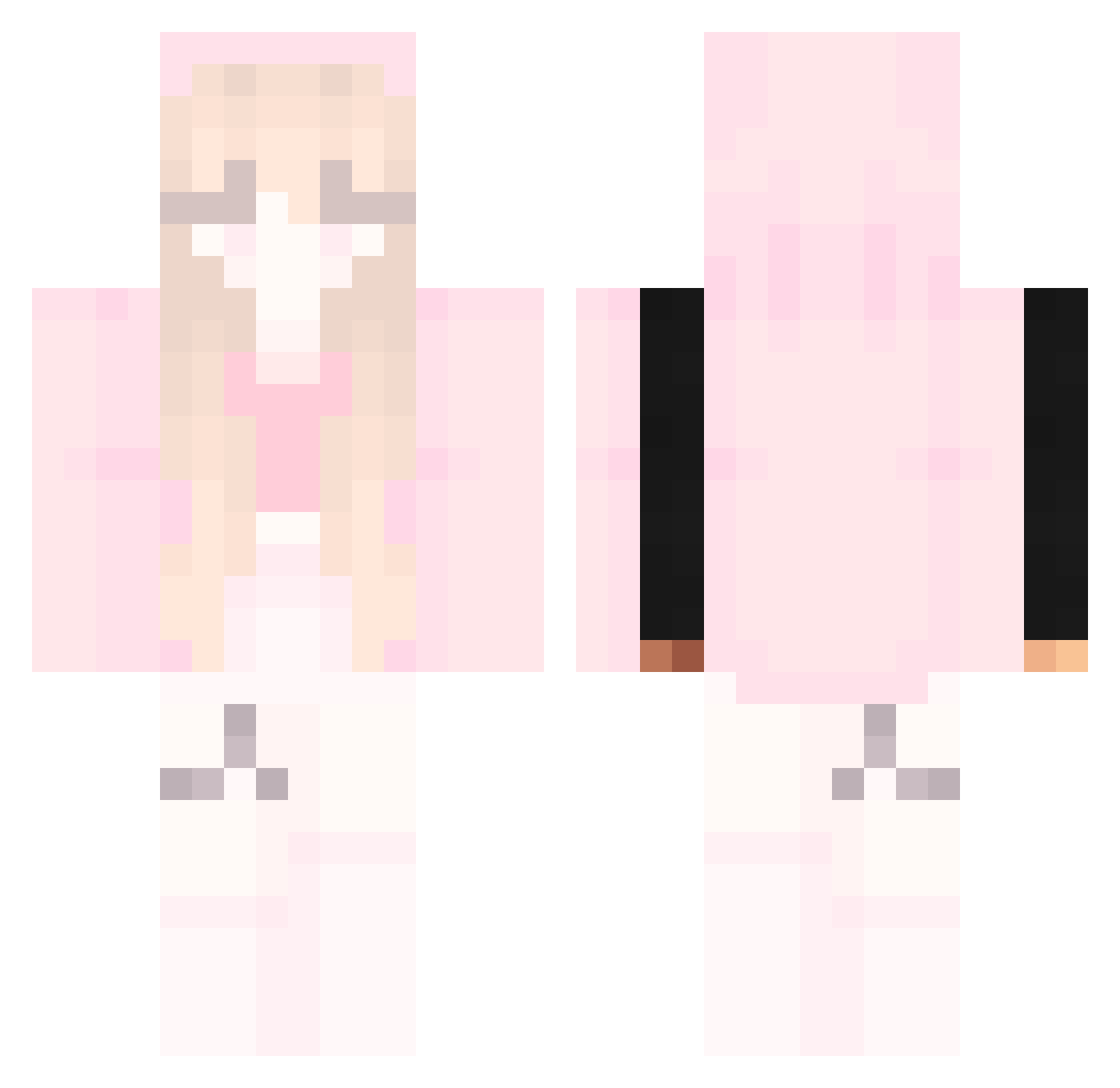 YUSAYNRS Minecraft skin, front and back view