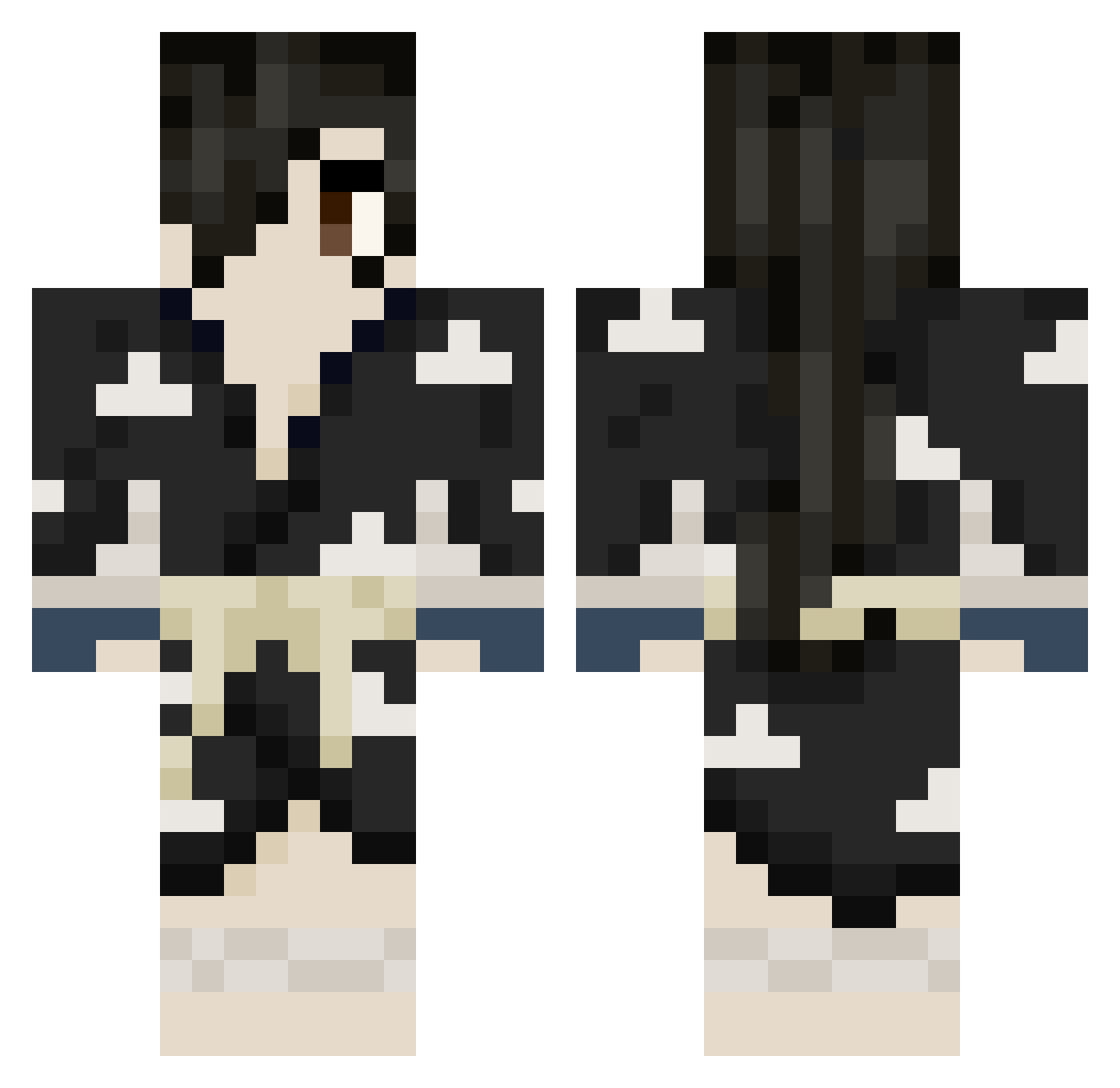SirTracip Minecraft skin, front and back view