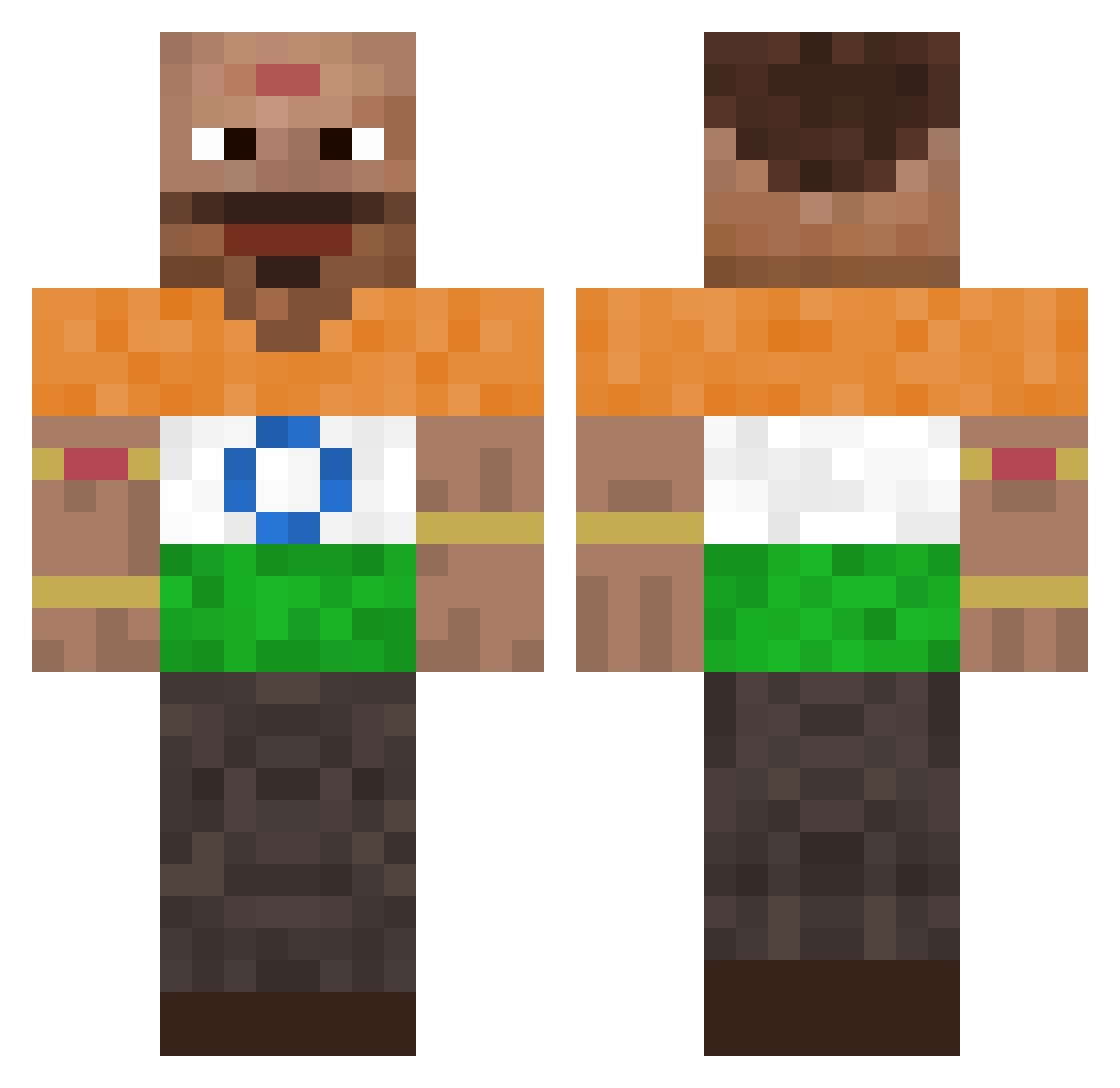 ChitoMerienda Minecraft skin, front and back view