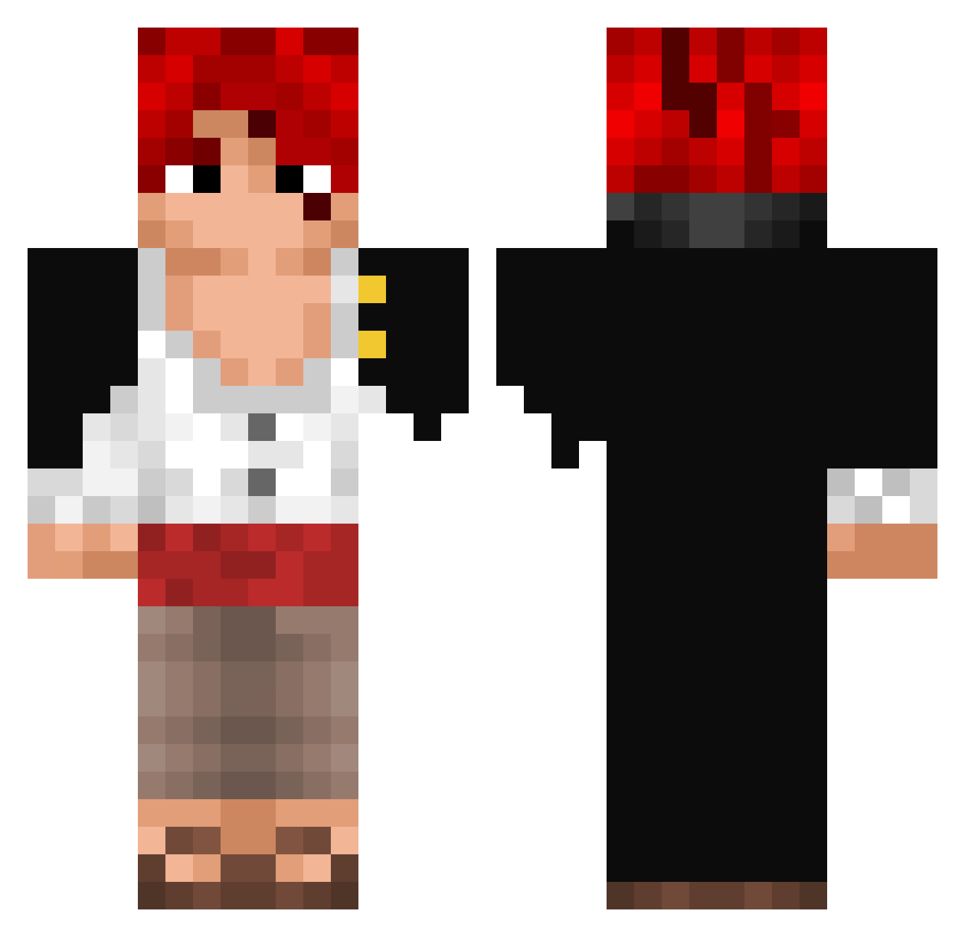 N_ue Minecraft skin, front and back view