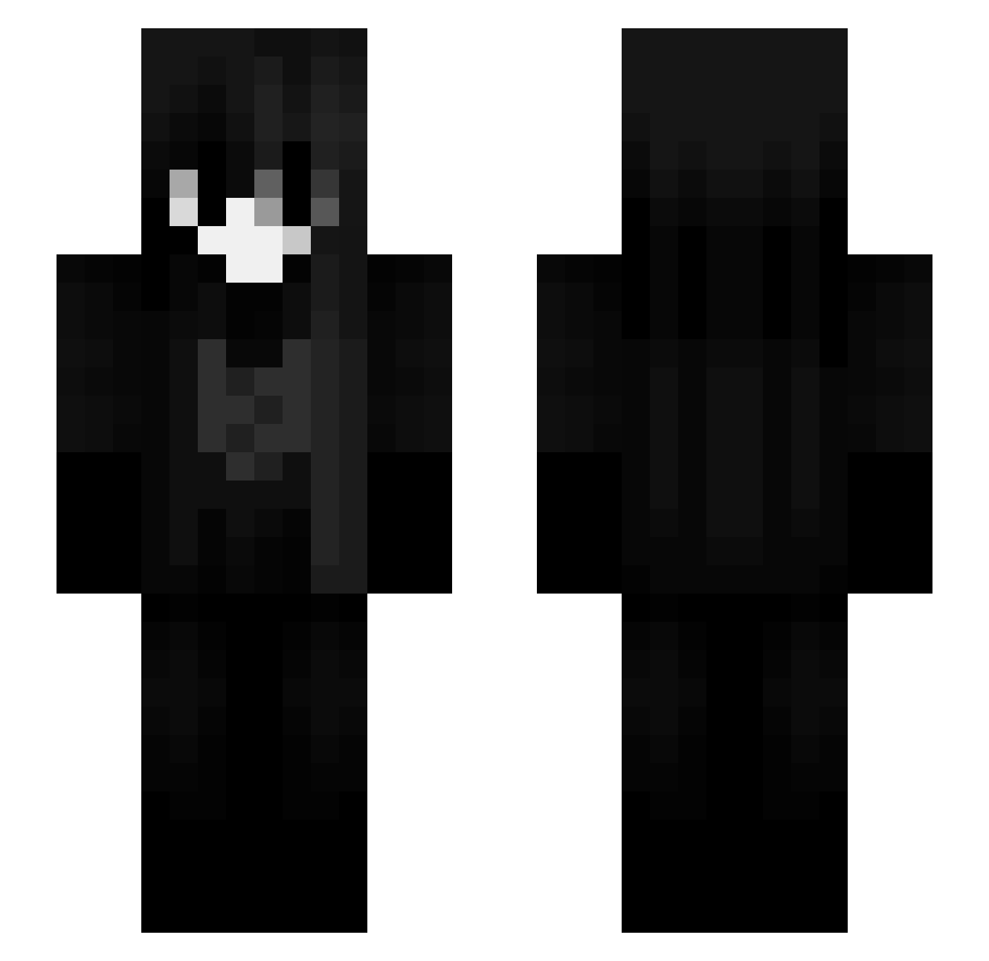 CheeseMiku Minecraft skin, front and back view