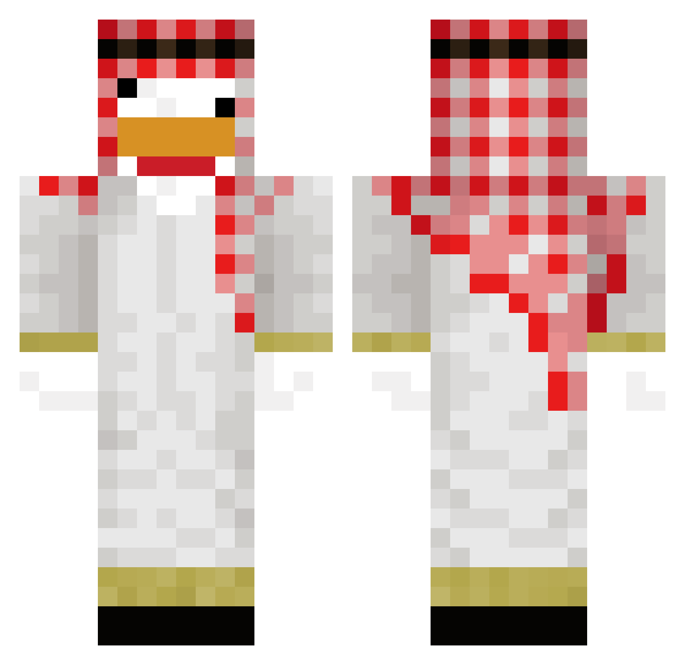 Senf121 Minecraft skin, front and back view