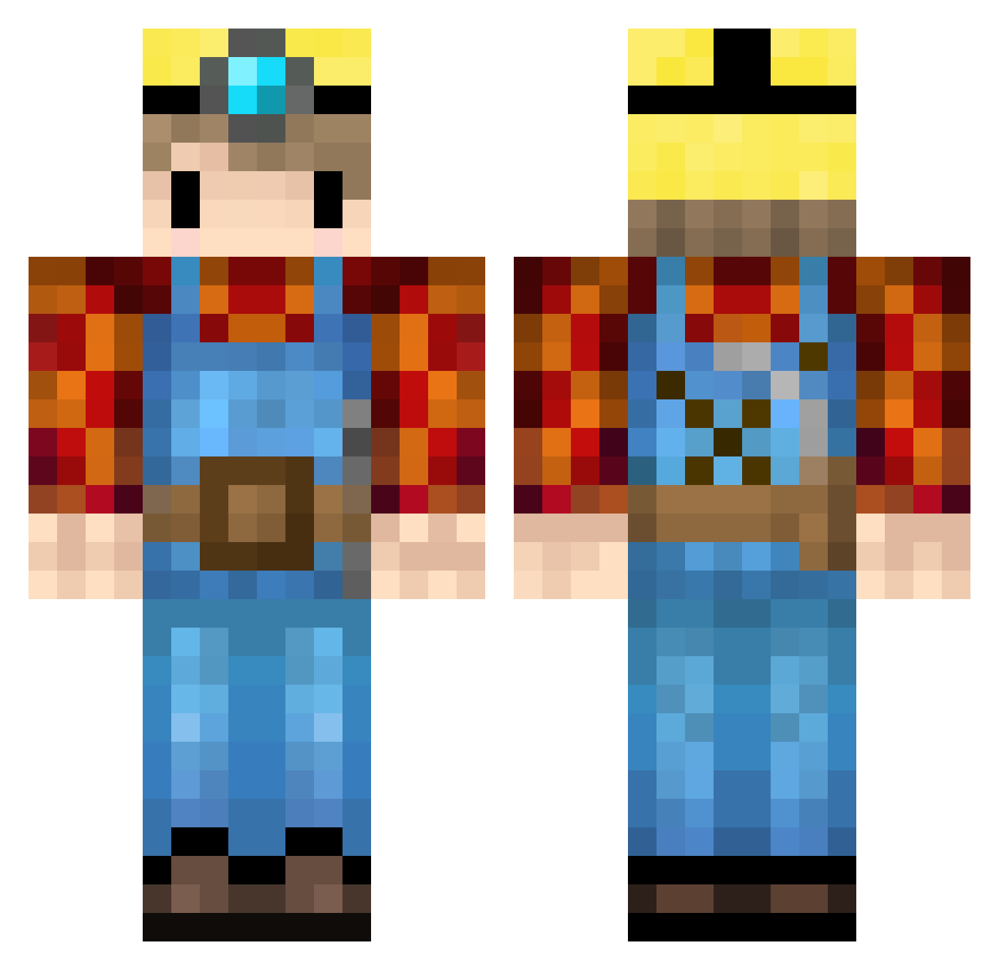 Epic_Joker Minecraft skin, front and back view
