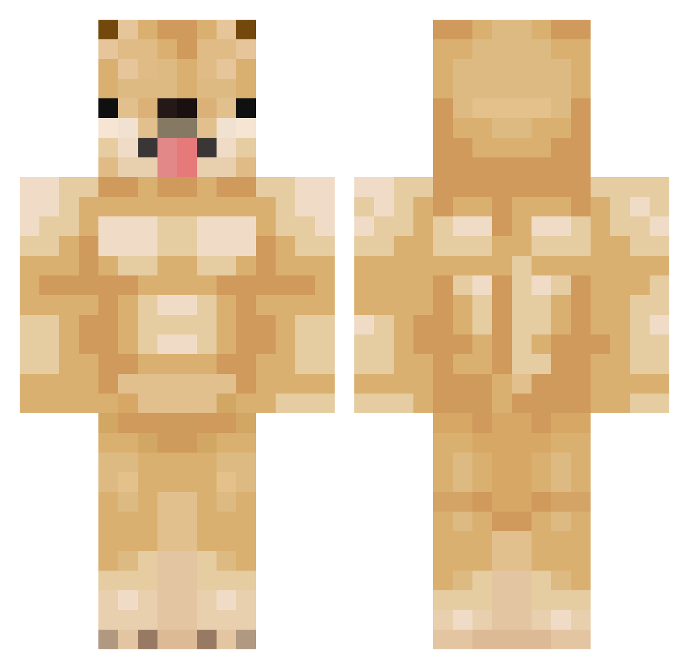 ksualboy Minecraft skin, front and back view
