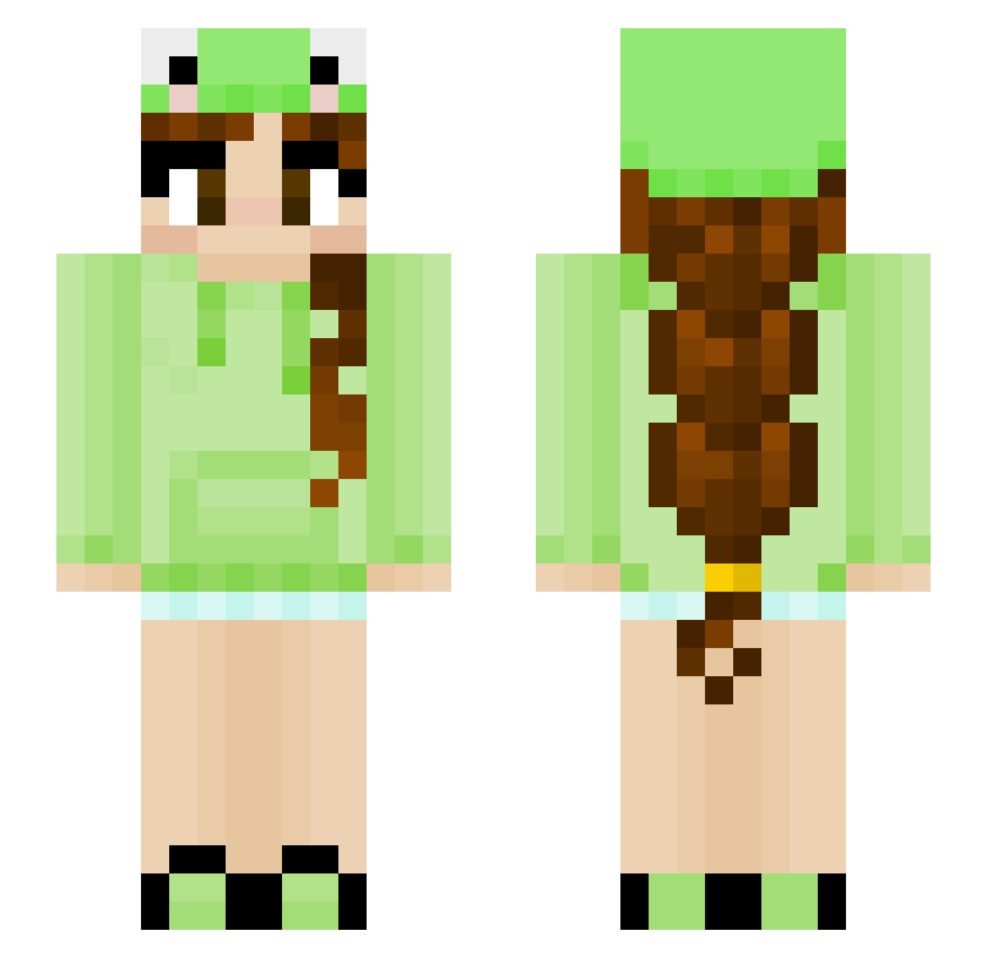 ReallyJustTired Minecraft skin, front and back view