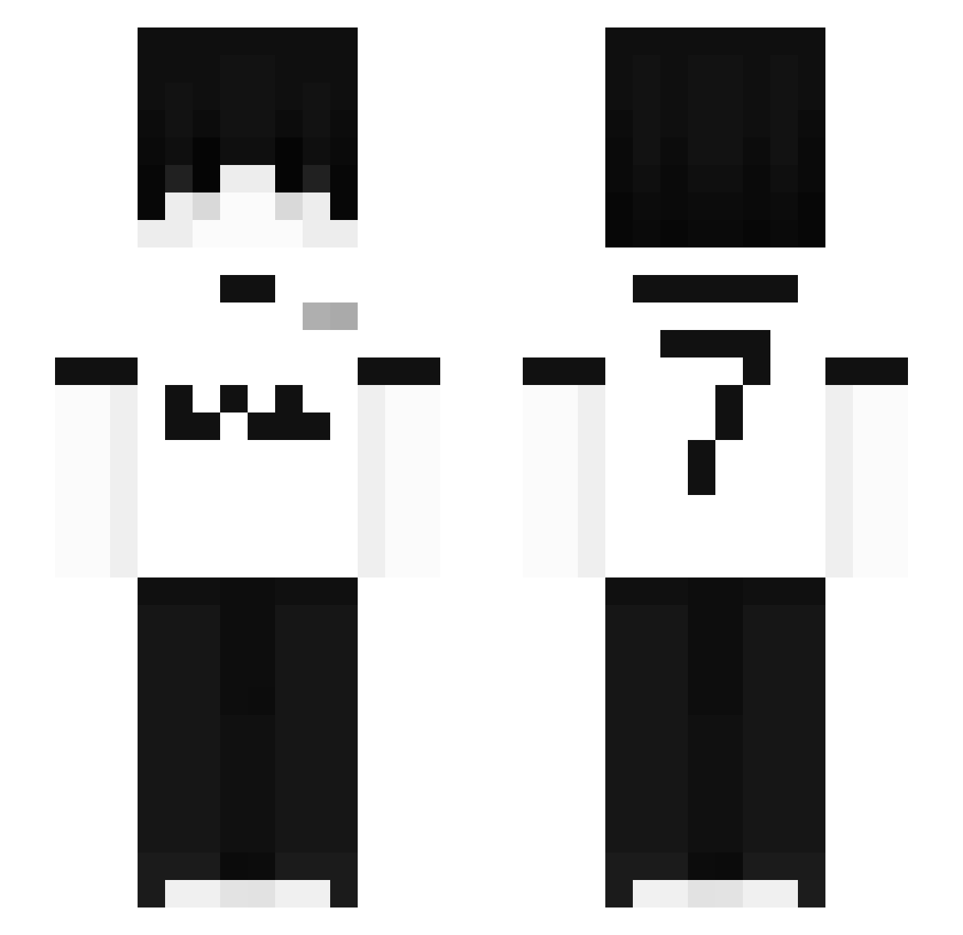 swcq Minecraft skin, front and back view