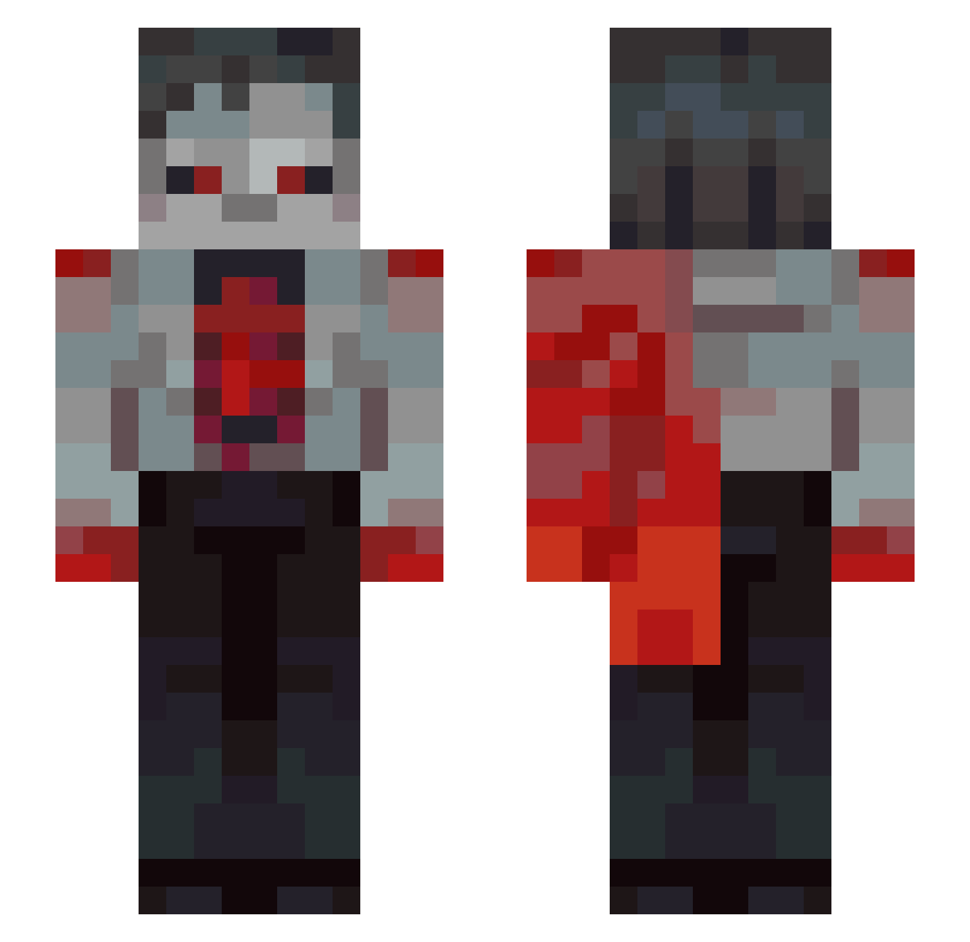 False2742 Minecraft skin, front and back view