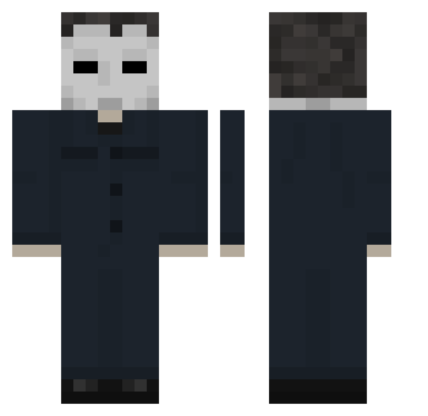 rynwrld Minecraft skin, front and back view