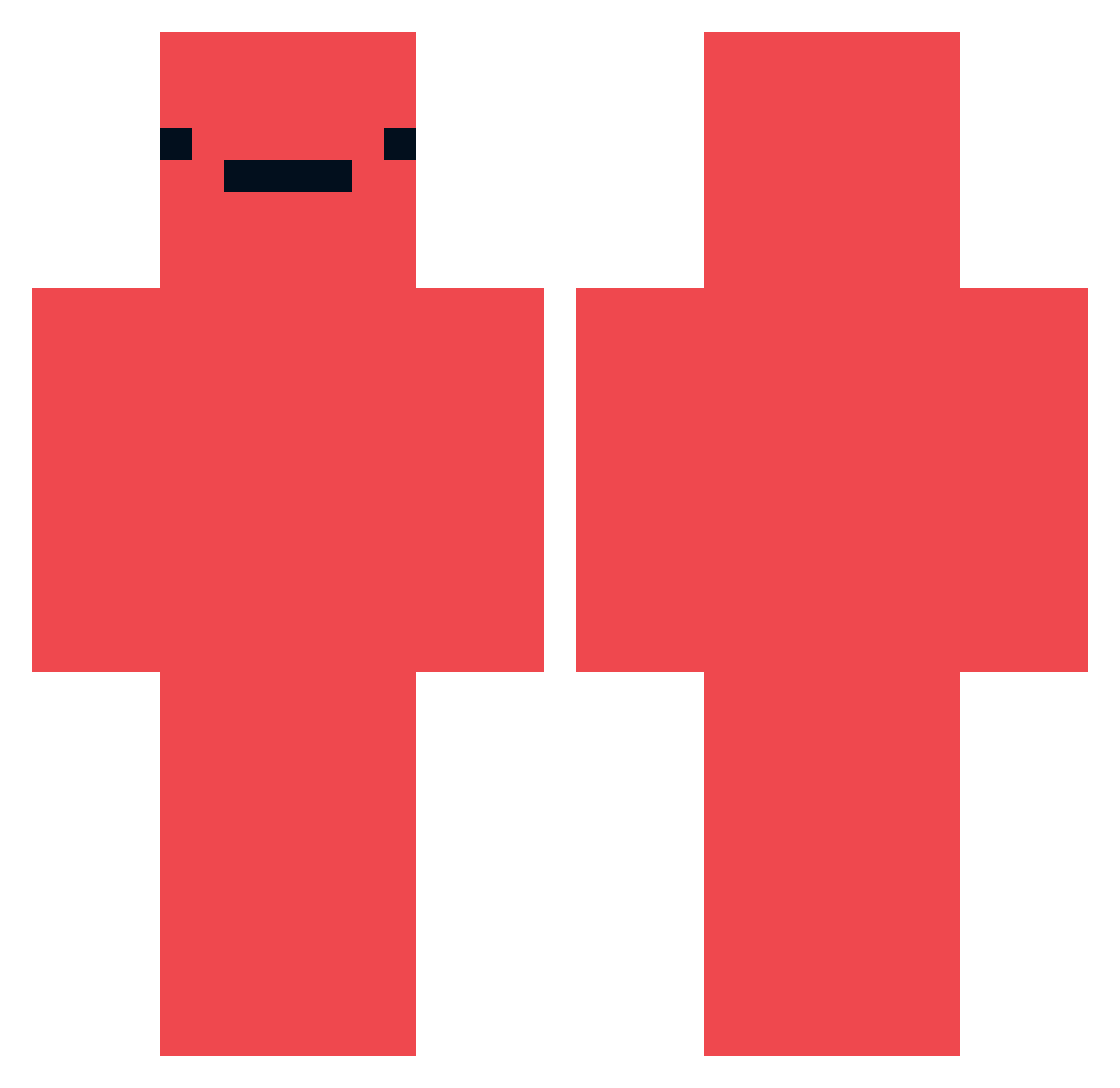 Serabus Minecraft skin, front and back view