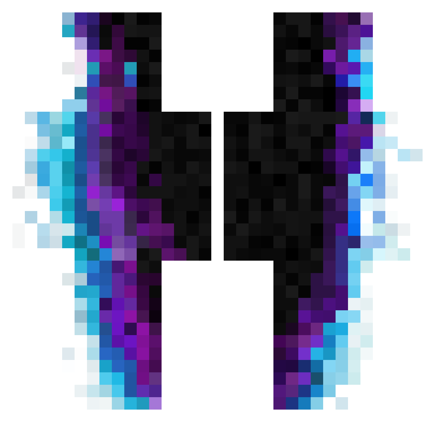 stygian_blu Minecraft skin, front and back view