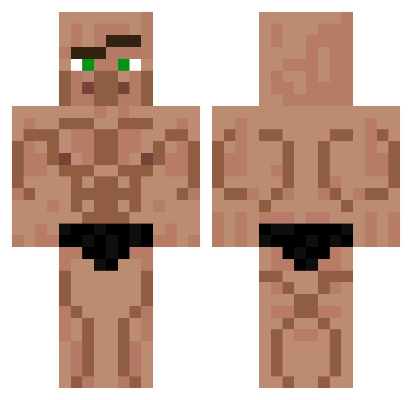 titou74 Minecraft skin, front and back view