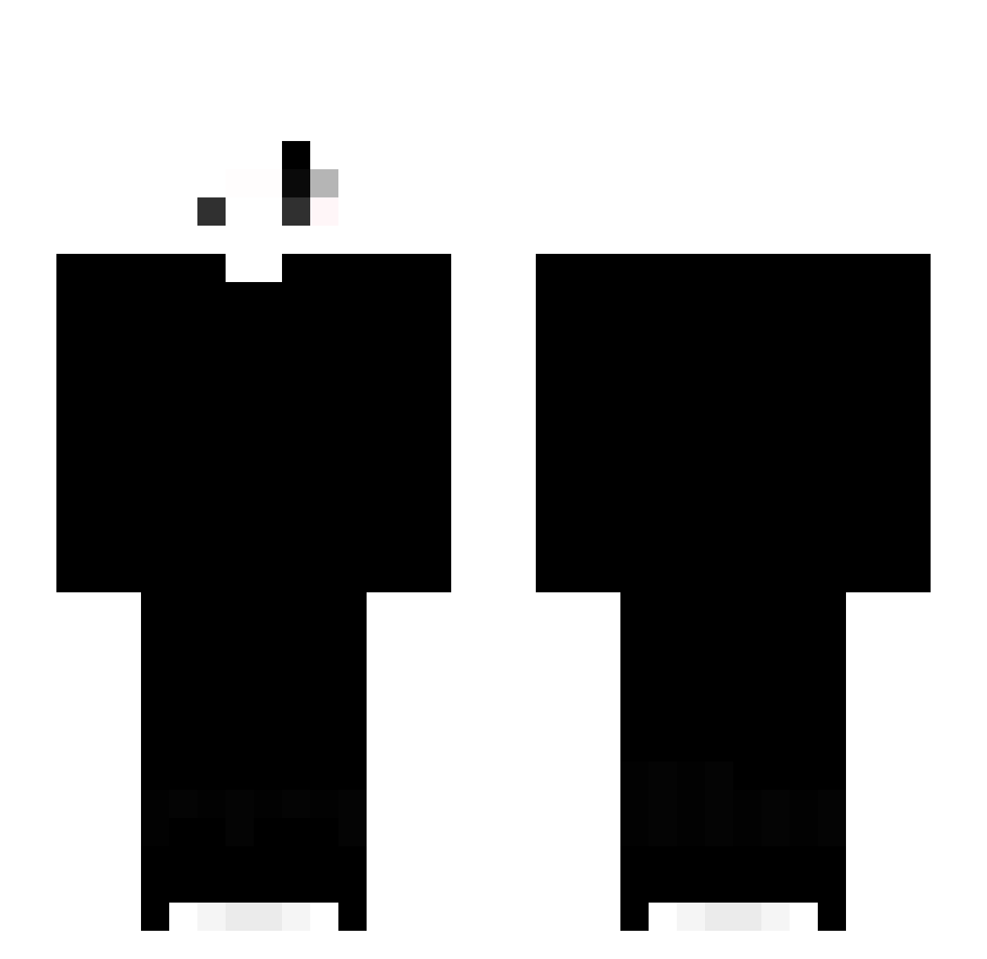 qqAska Minecraft skin, front and back view