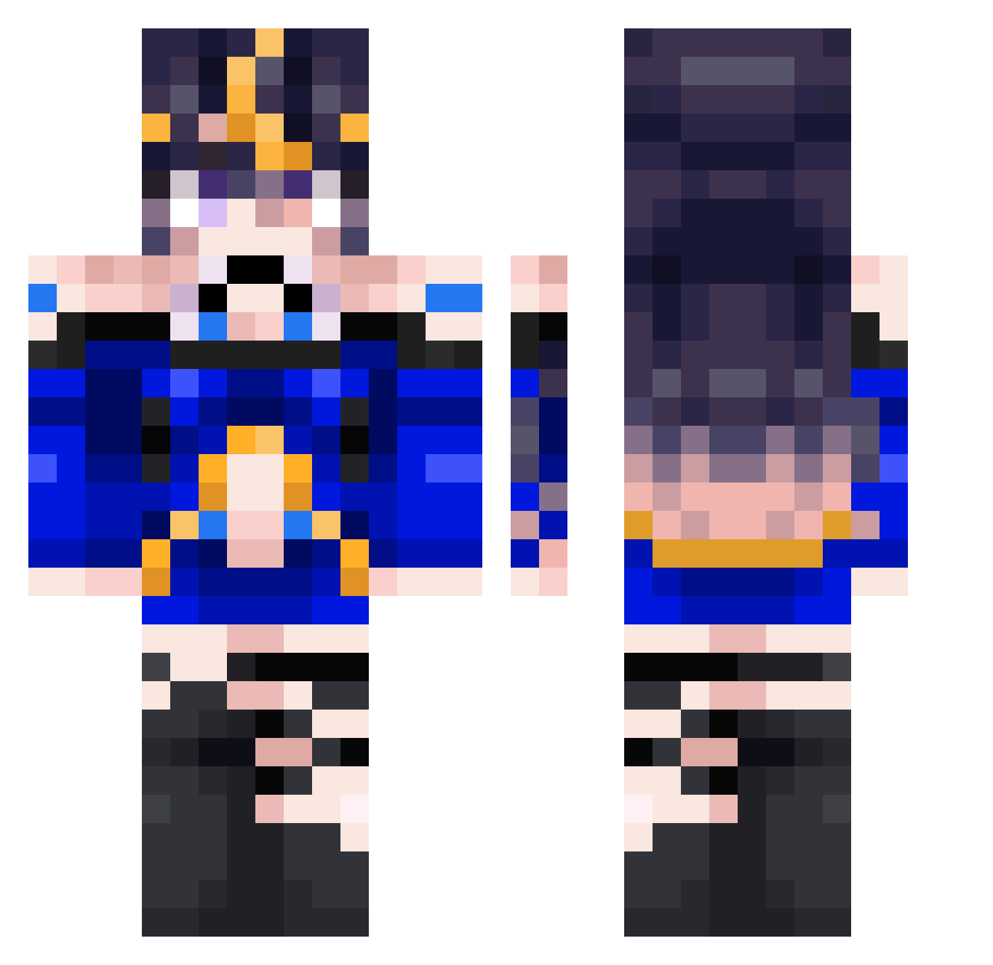 Naruyaki_ Minecraft skin, front and back view
