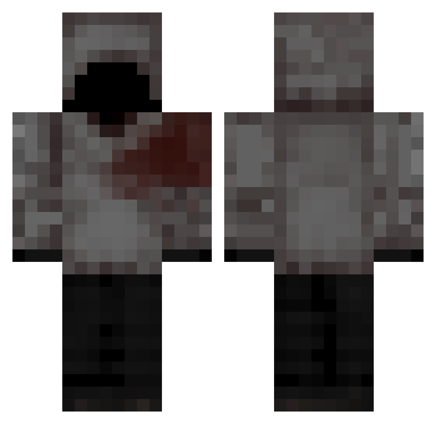 Totem Minecraft skin, front and back view