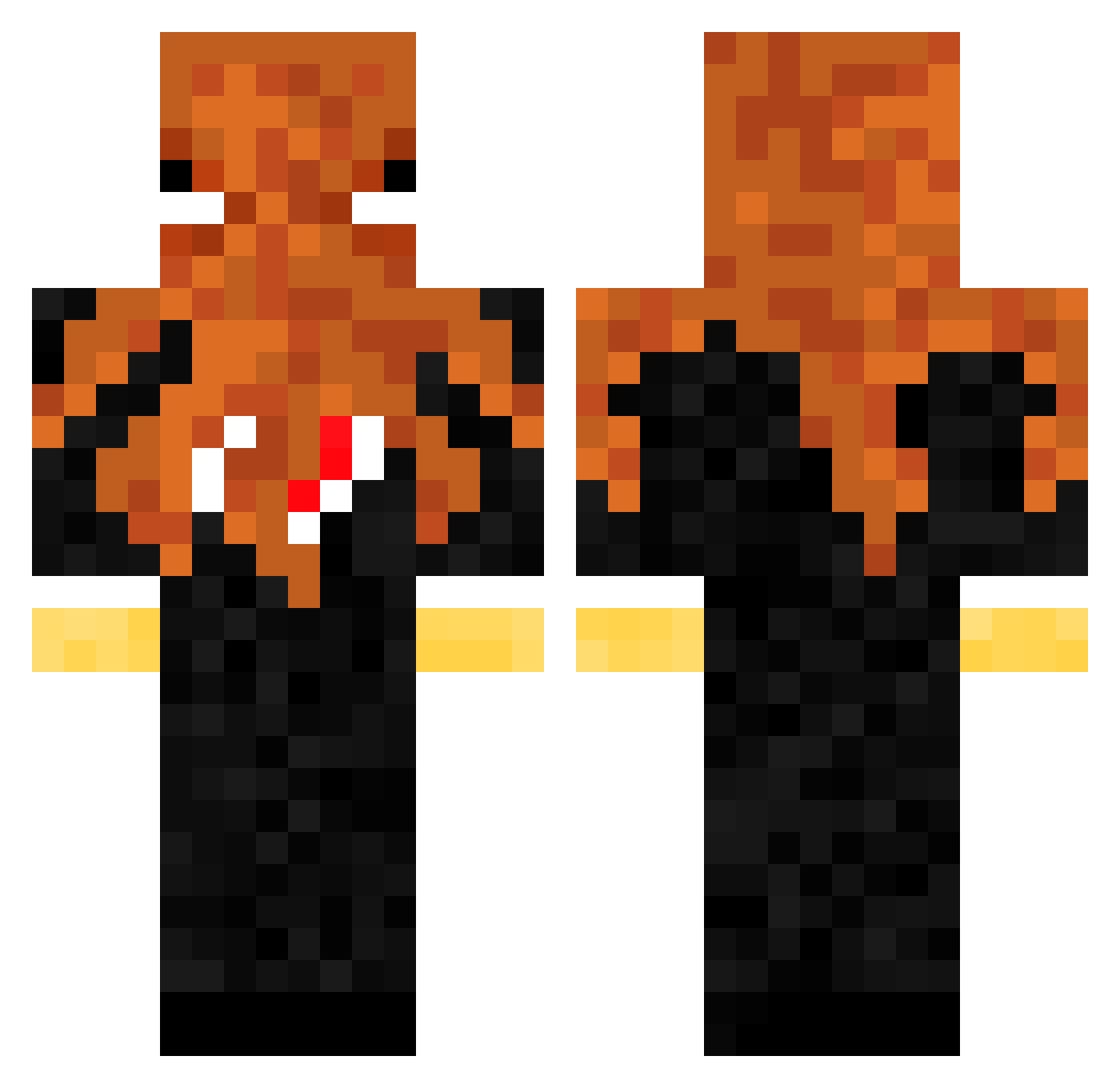 KrakenJarl Minecraft skin, front and back view