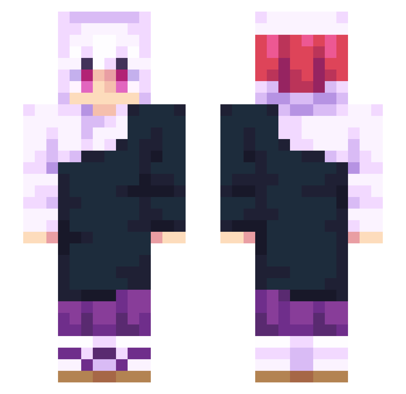 WizardofBoom Minecraft skin, front and back view