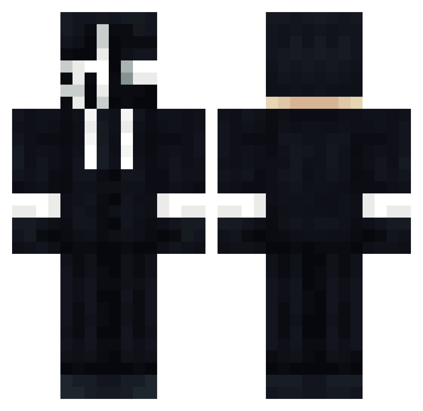 Rubber_Soul Minecraft skin, front and back view