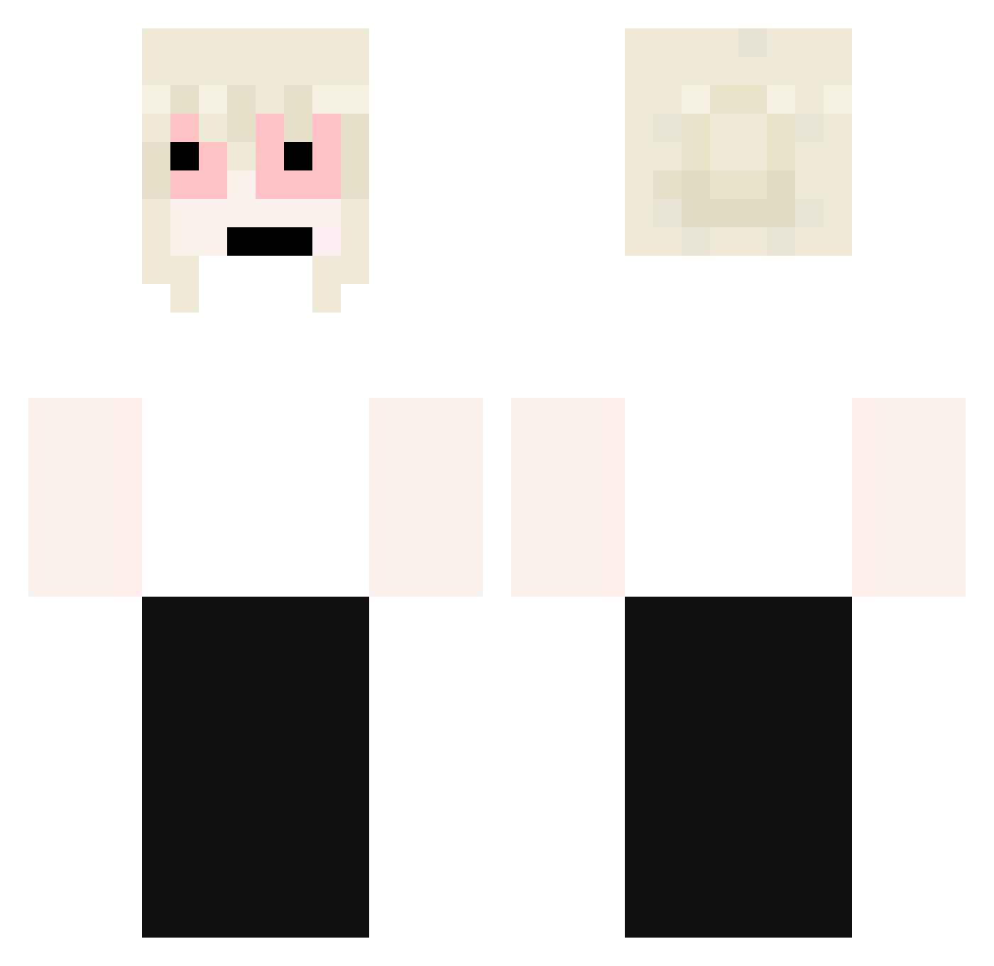 partyyrockersss Minecraft skin, front and back view