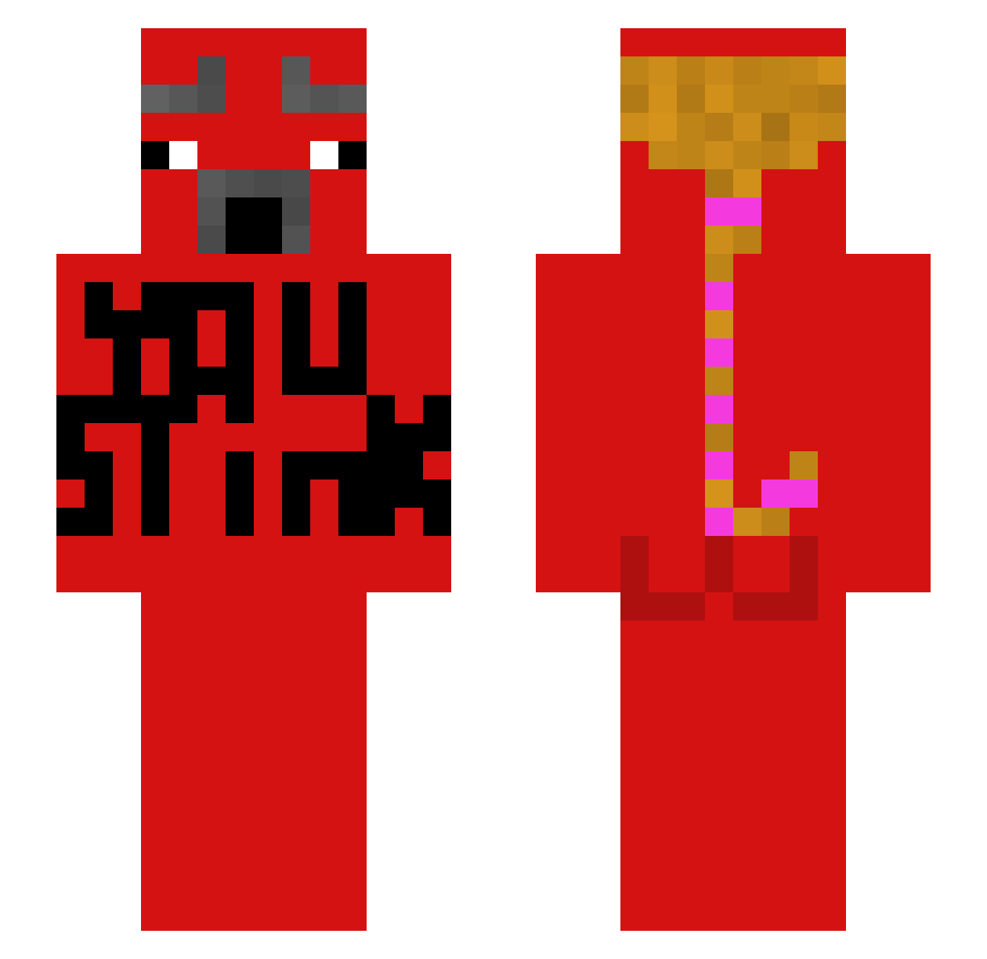 MaxTheCoolBoy900 Minecraft skin, front and back view