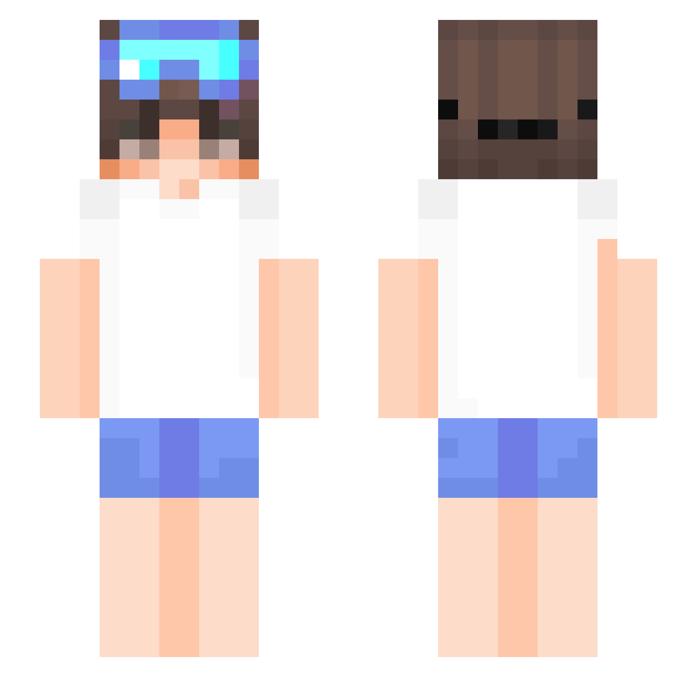 SquareCornet403 Minecraft skin, front and back view