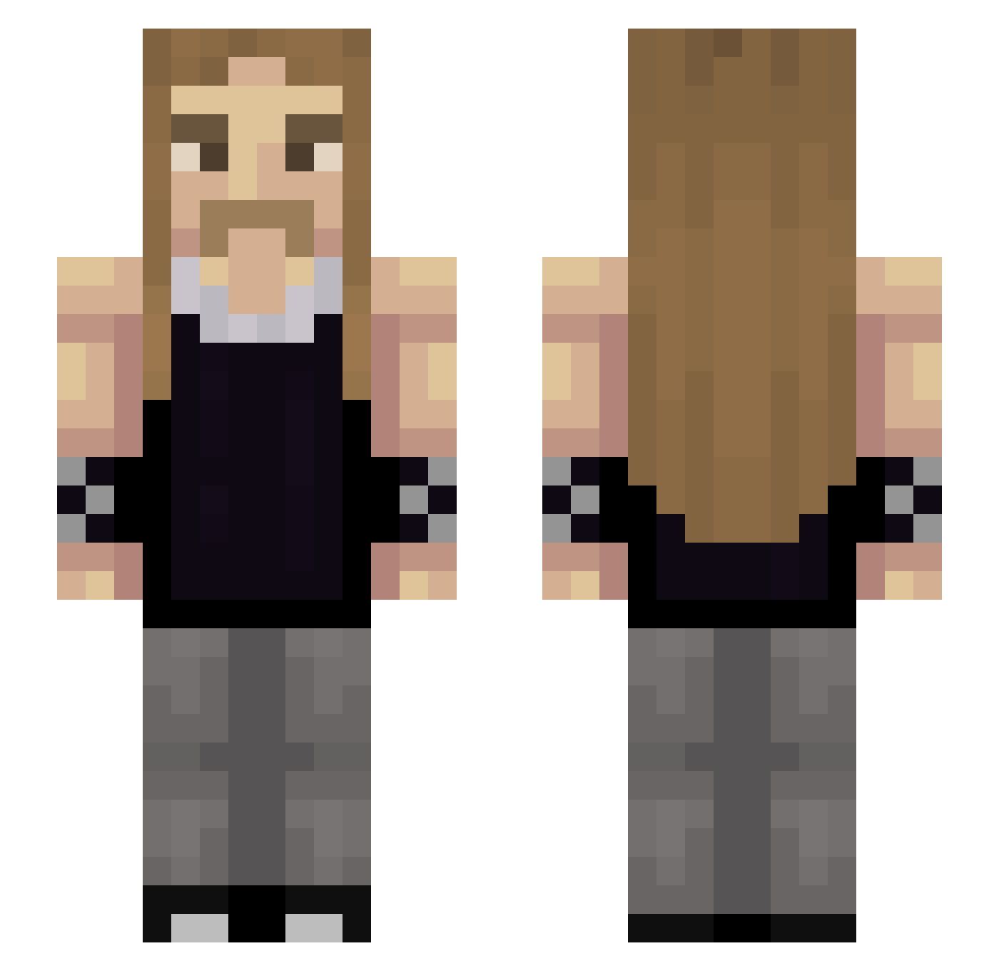 Gargaby Minecraft skin, front and back view