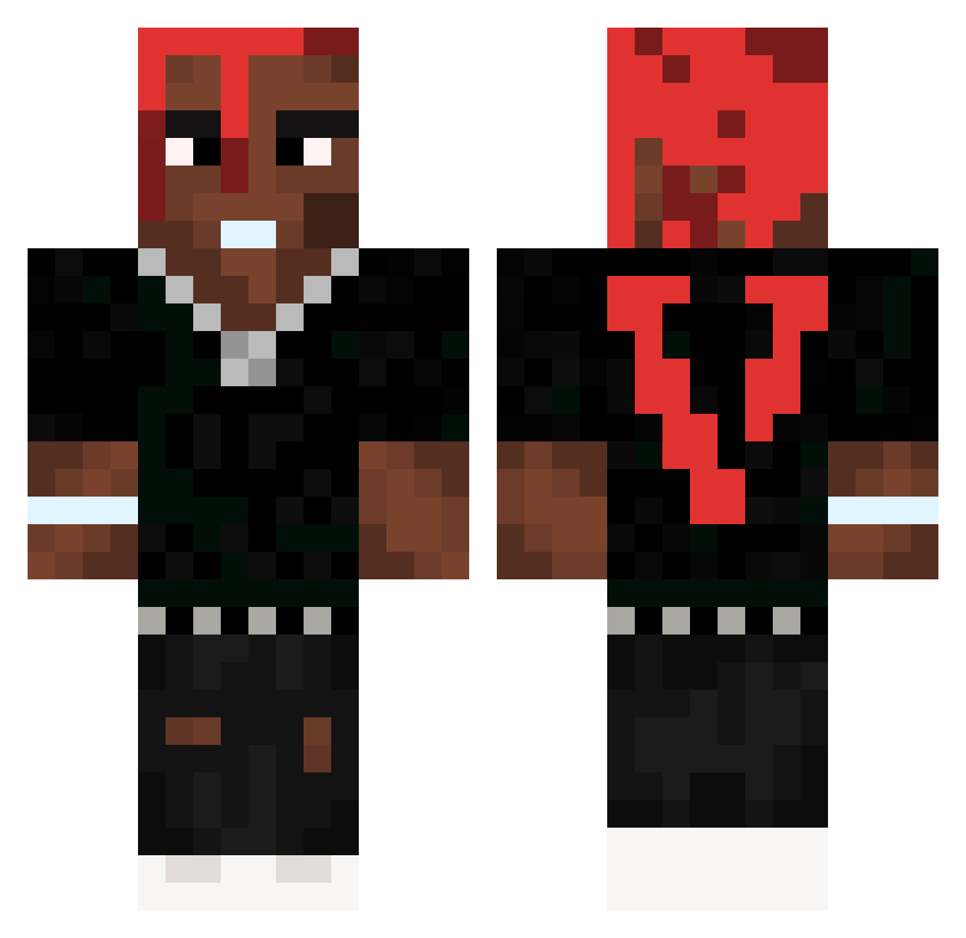 Purin0917 Minecraft skin, front and back view
