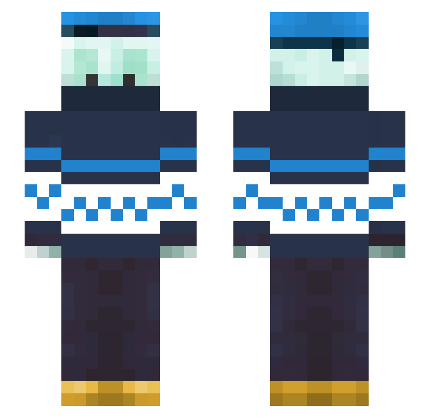 rcphii Minecraft skin, front and back view