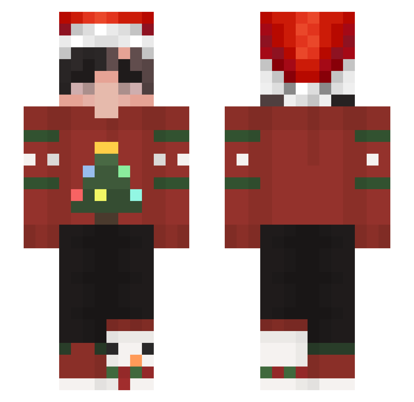 Tangoa Minecraft skin, front and back view