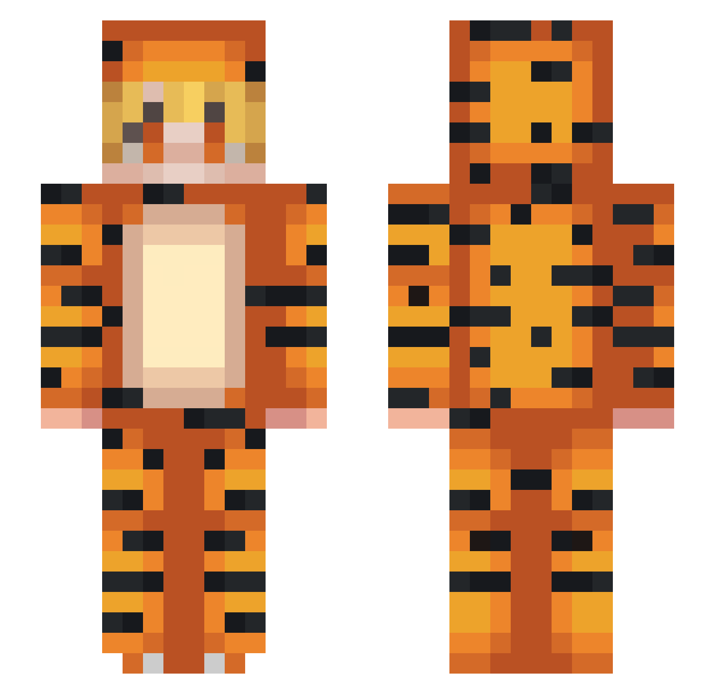 zDeivih Minecraft skin, front and back view