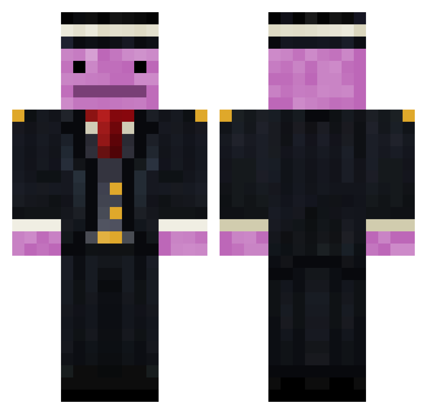 AxolotlLad Minecraft skin, front and back view