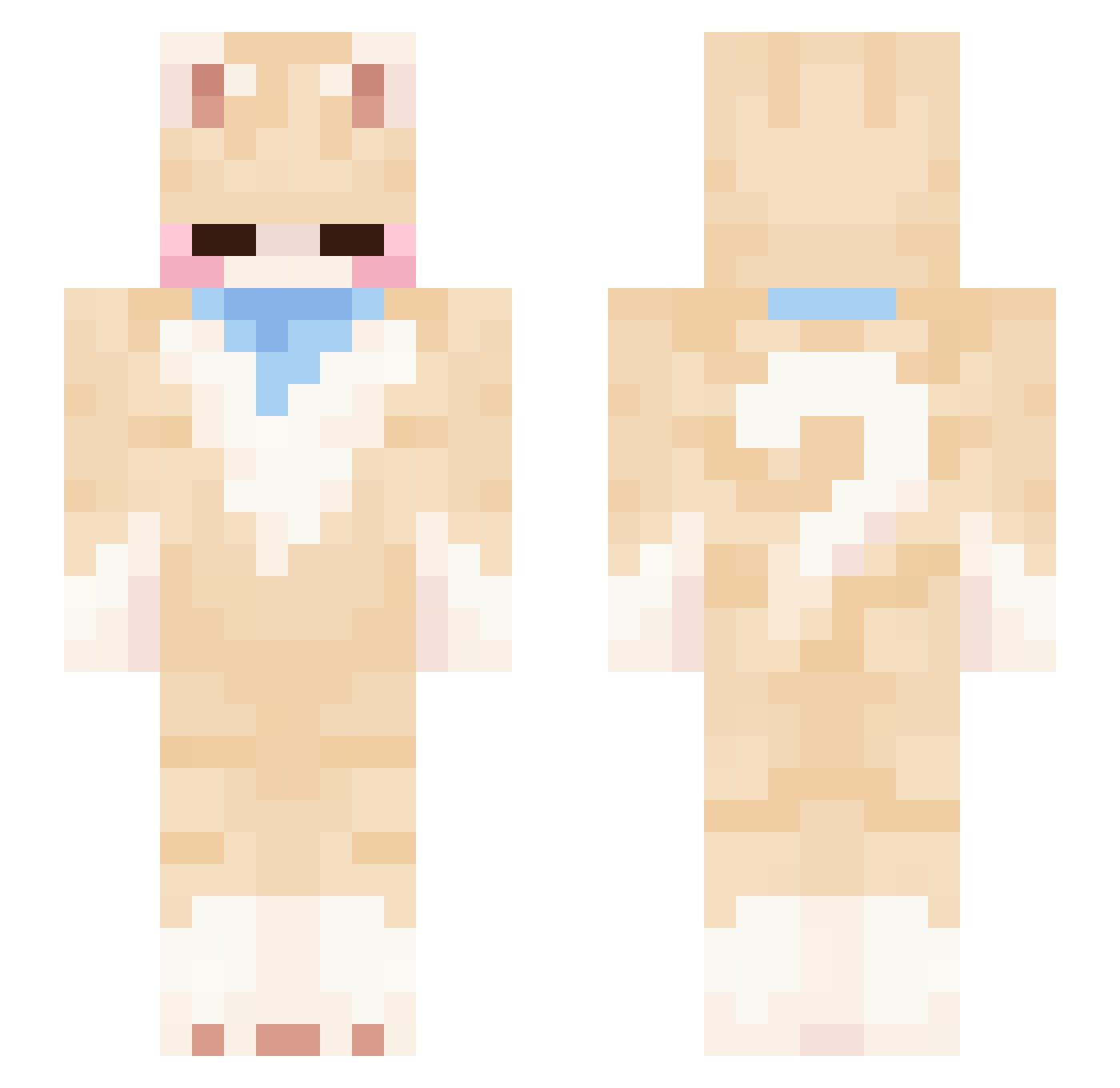 HellsOficial Minecraft skin, front and back view