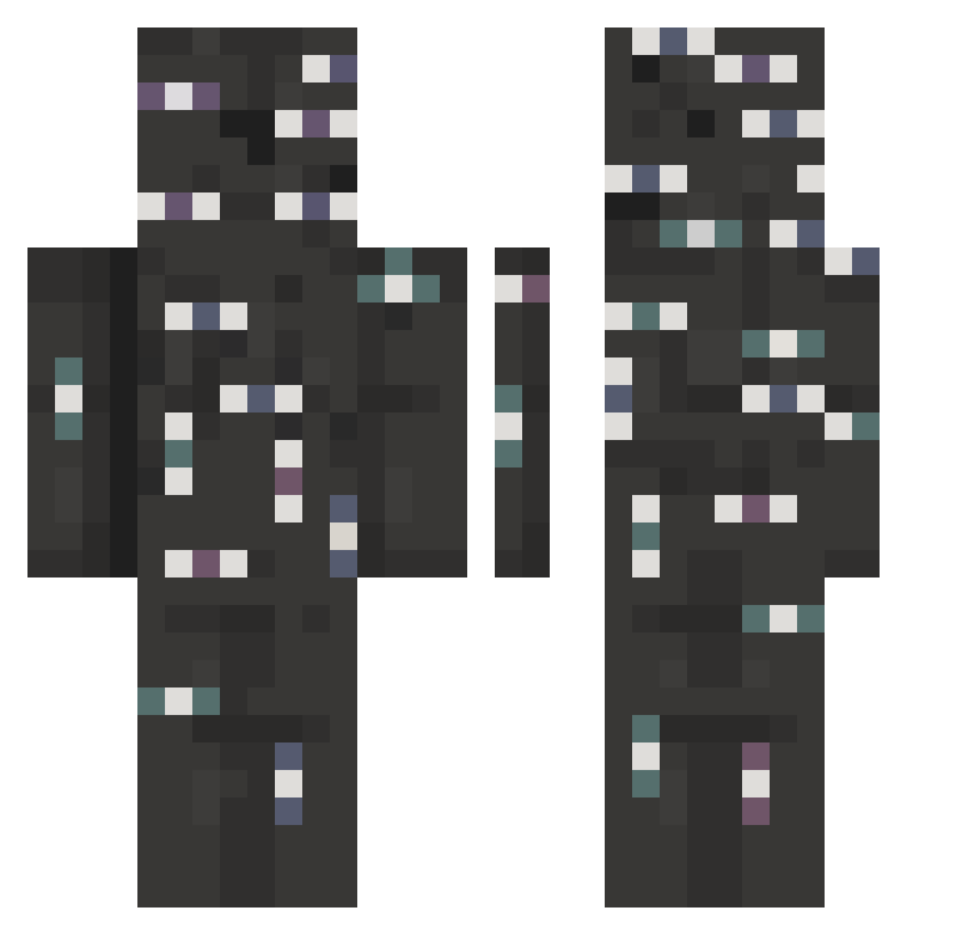 Zetniwe Minecraft skin, front and back view