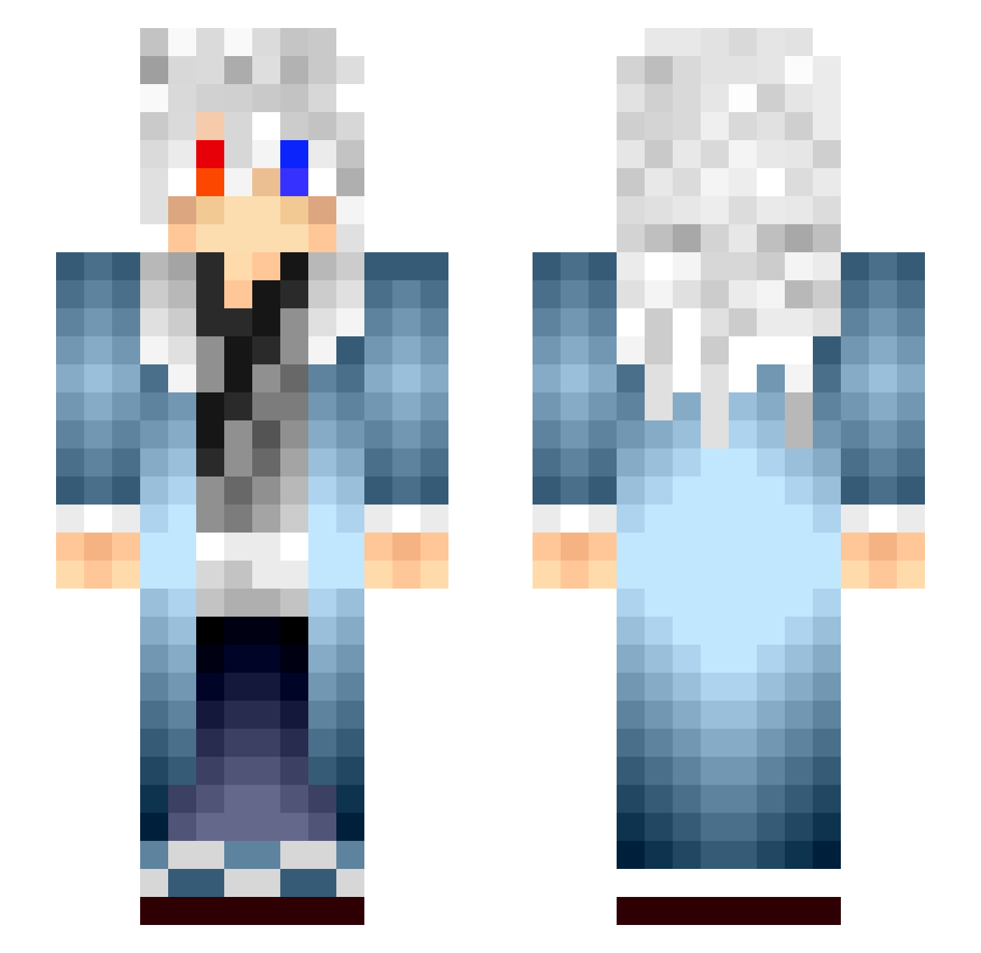 Haruaki111 Minecraft skin, front and back view