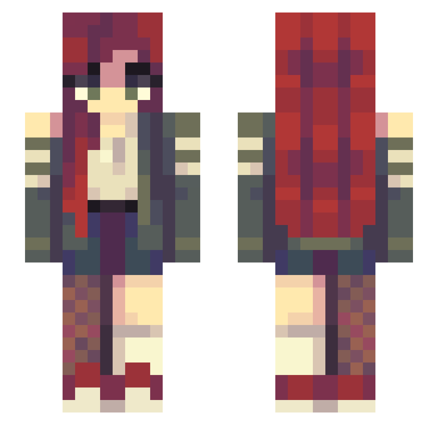 SchrodingerA1_YT Minecraft skin, front and back view