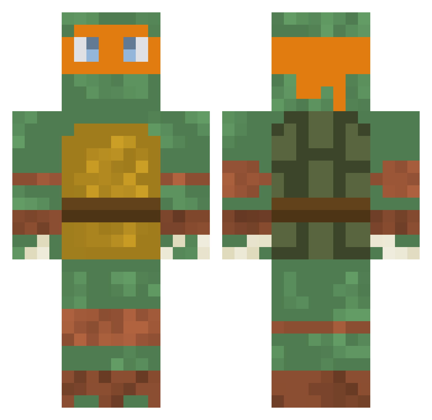 clxverlol Minecraft skin, front and back view