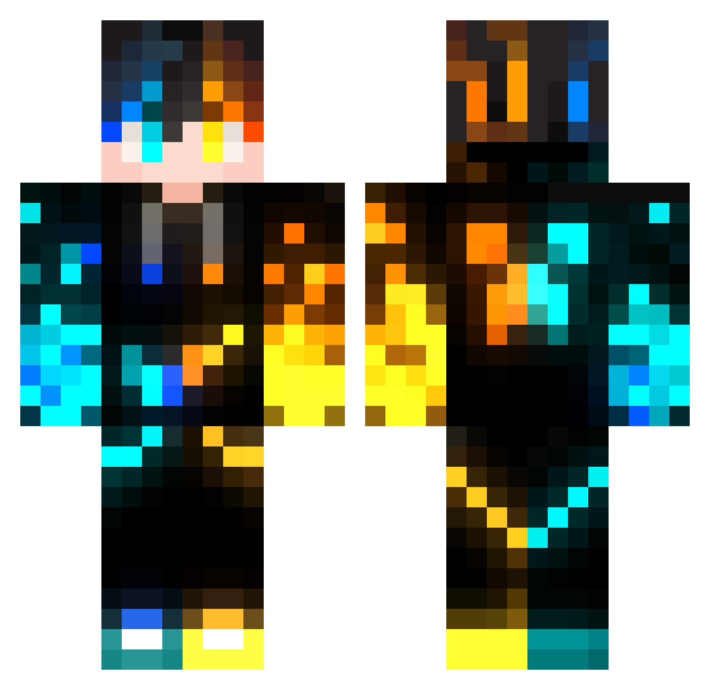 LITTLEBOY6 Minecraft skin, front and back view