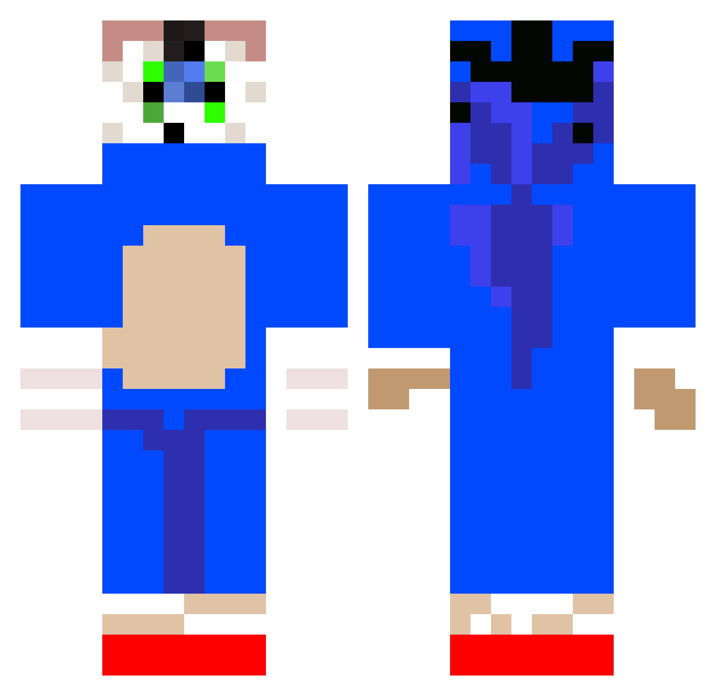 troystappen Minecraft skin, front and back view