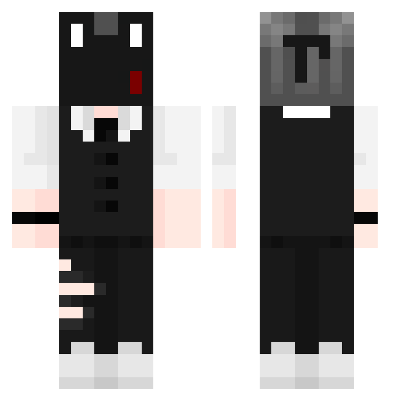 Sk8urBoii Minecraft skin, front and back view