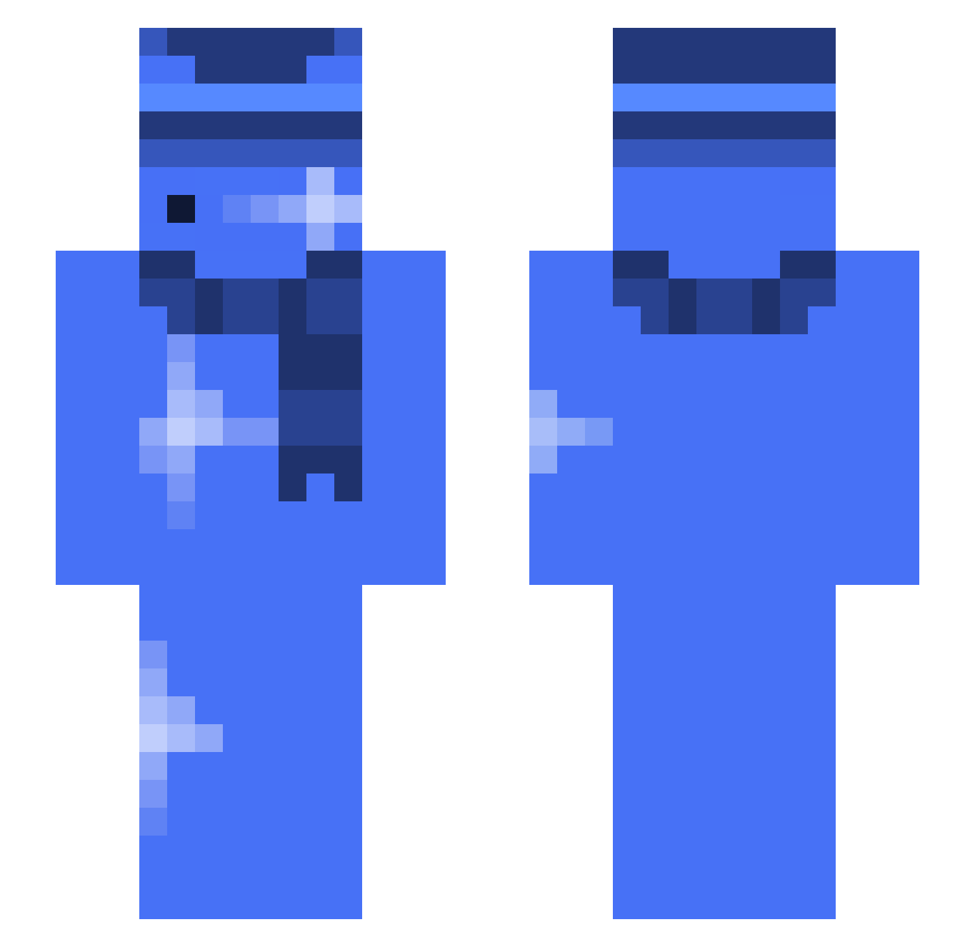 Robin_Thor Minecraft skin, front and back view