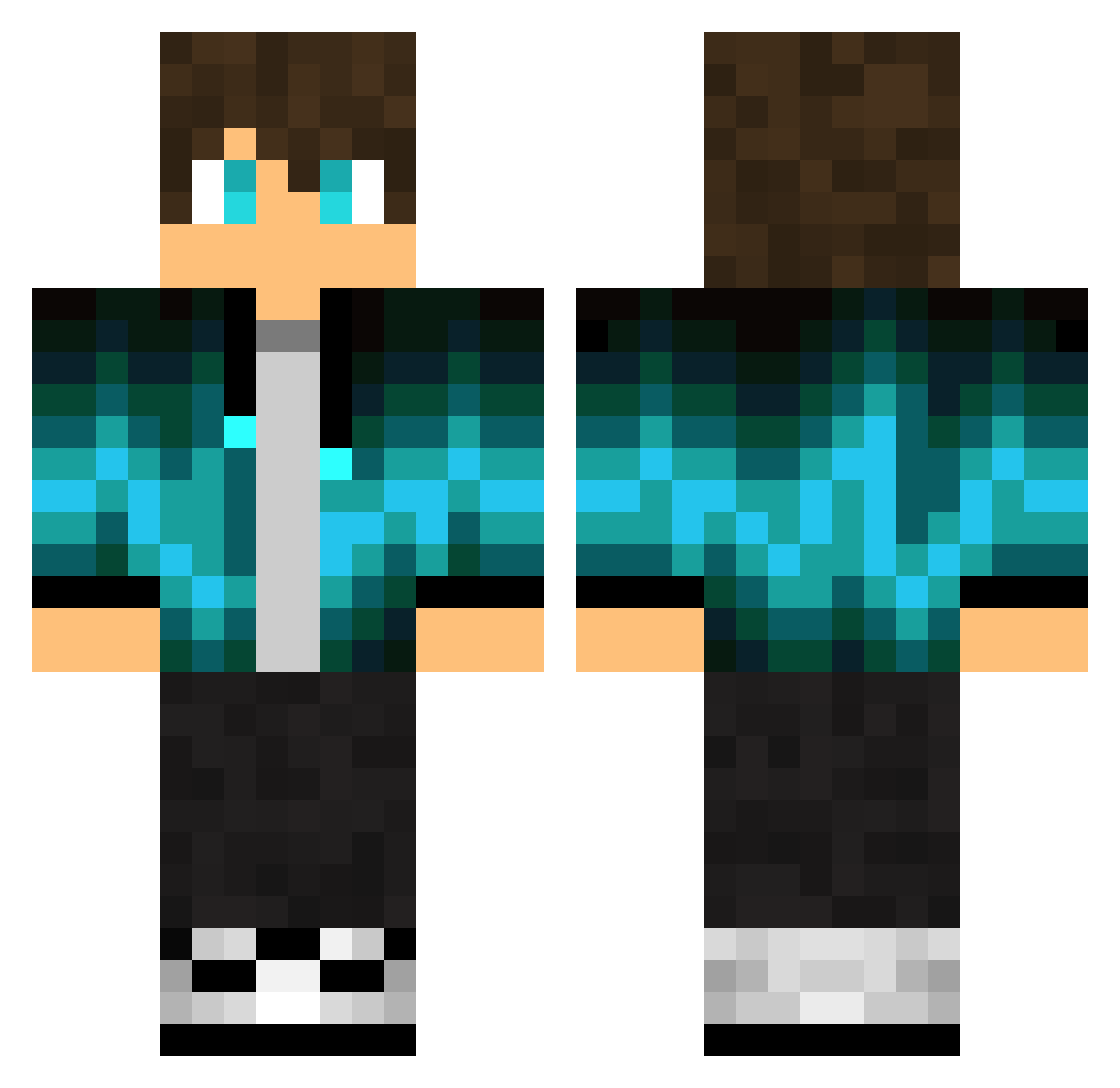 Vociferous Minecraft skin, front and back view