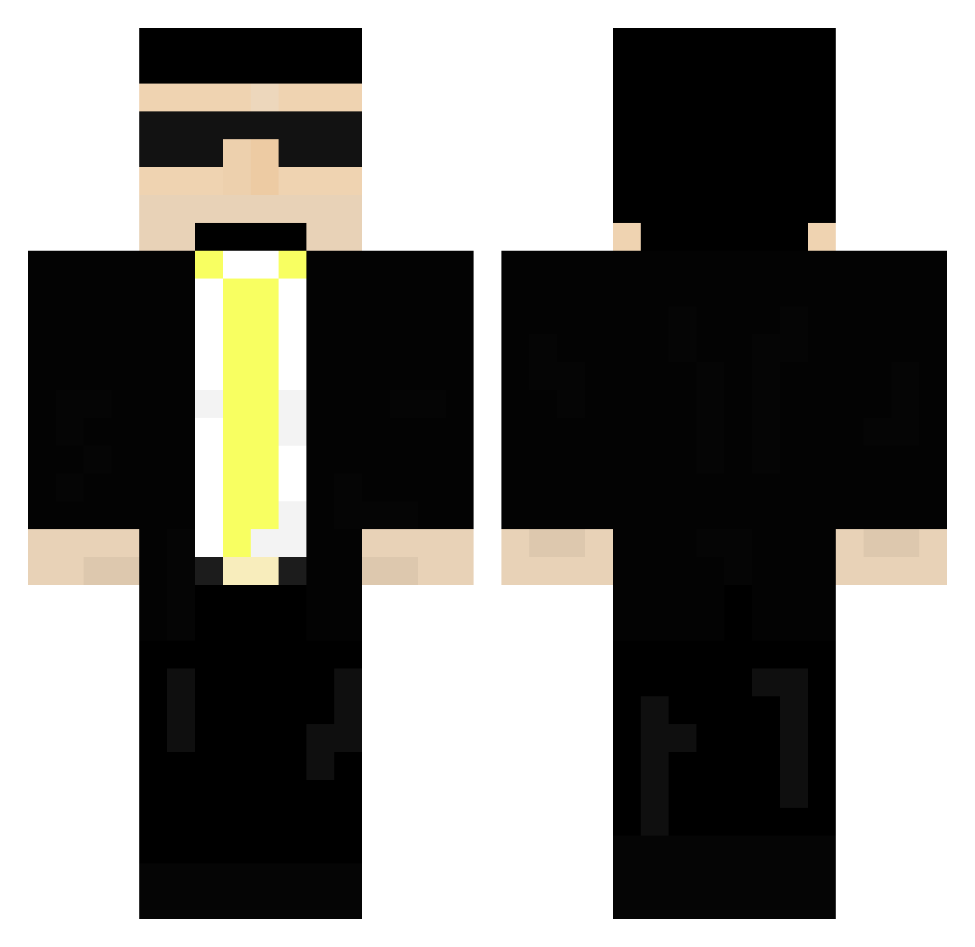 John5 Minecraft skin, front and back view