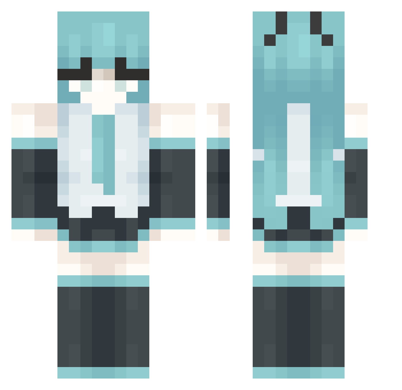 Rskaliii Minecraft skin, front and back view