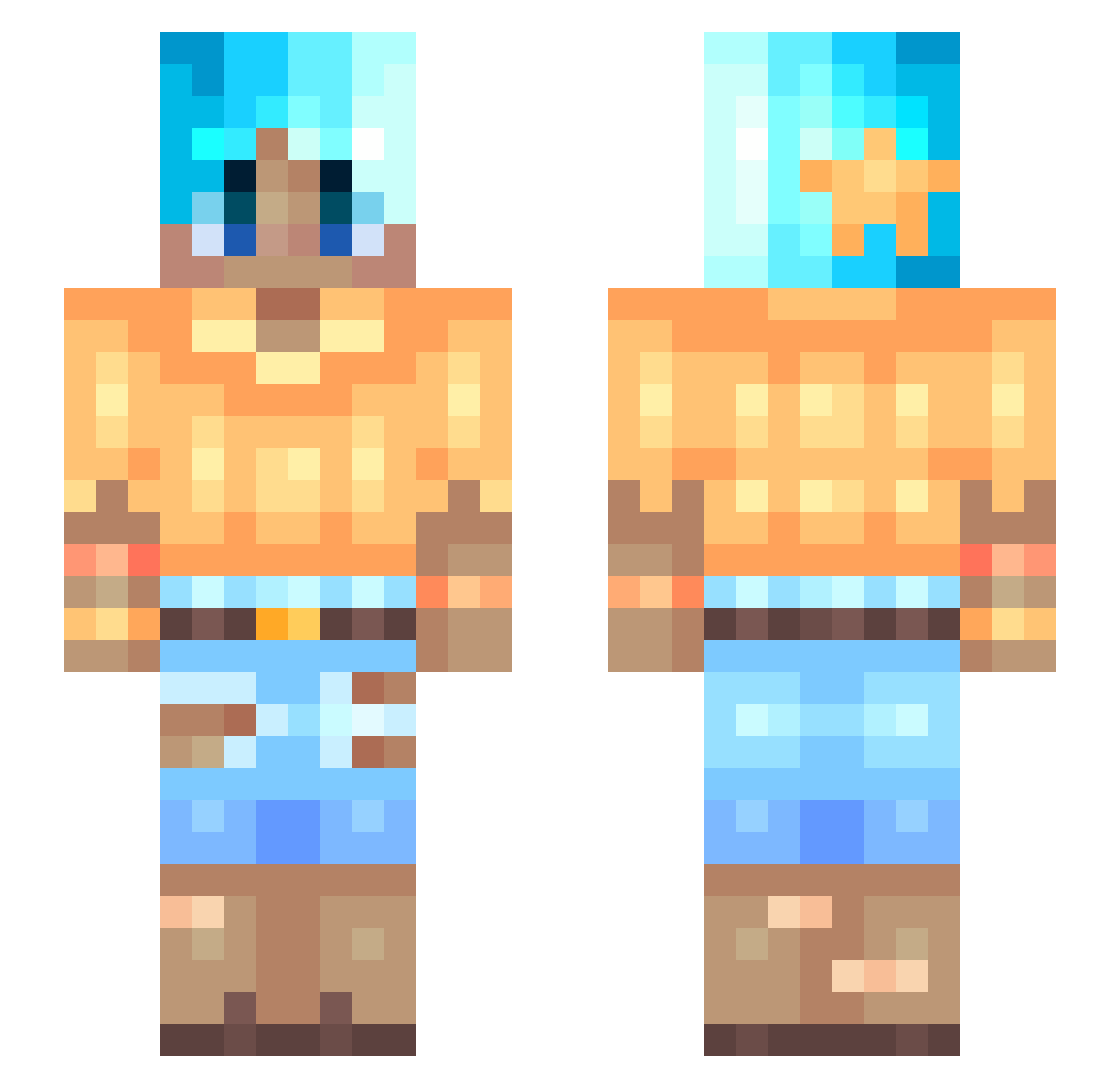 dattebayoyaknow Minecraft skin, front and back view