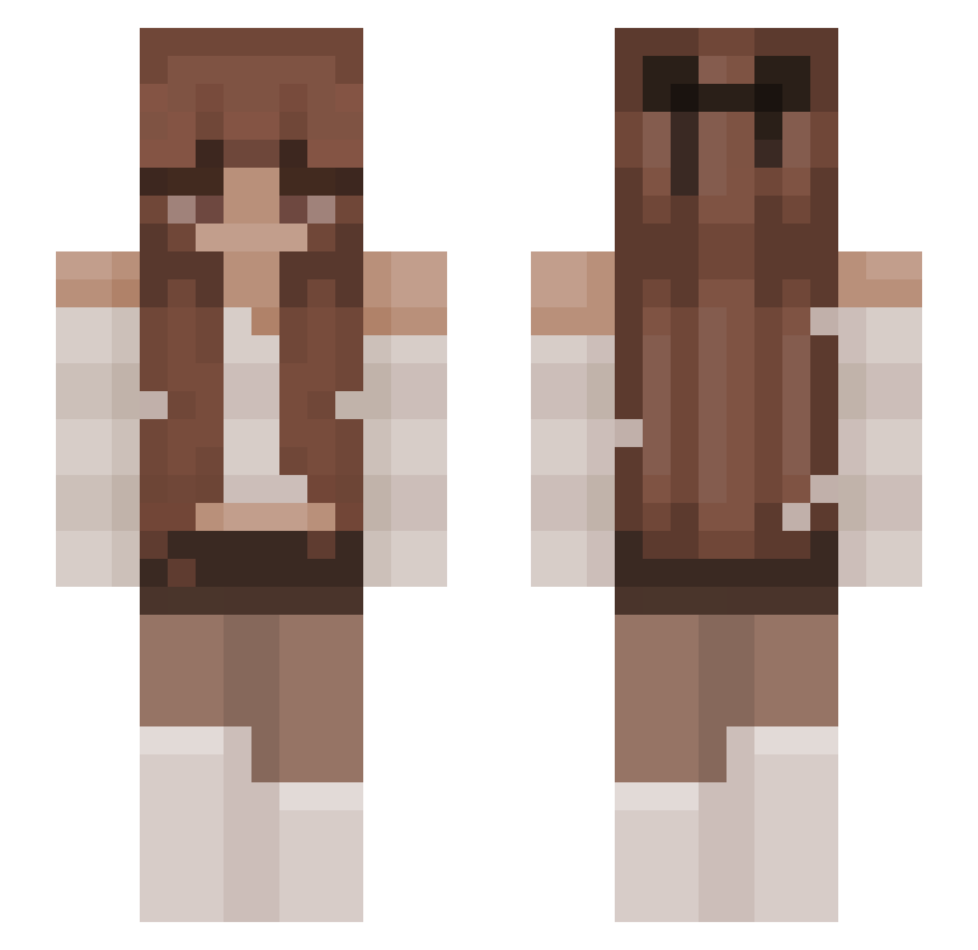 pookie_bear187 Minecraft skin, front and back view