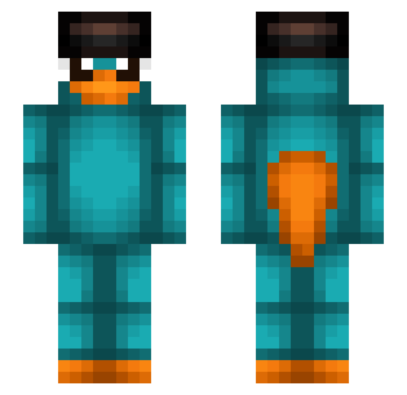 Jo5ku Minecraft skin, front and back view