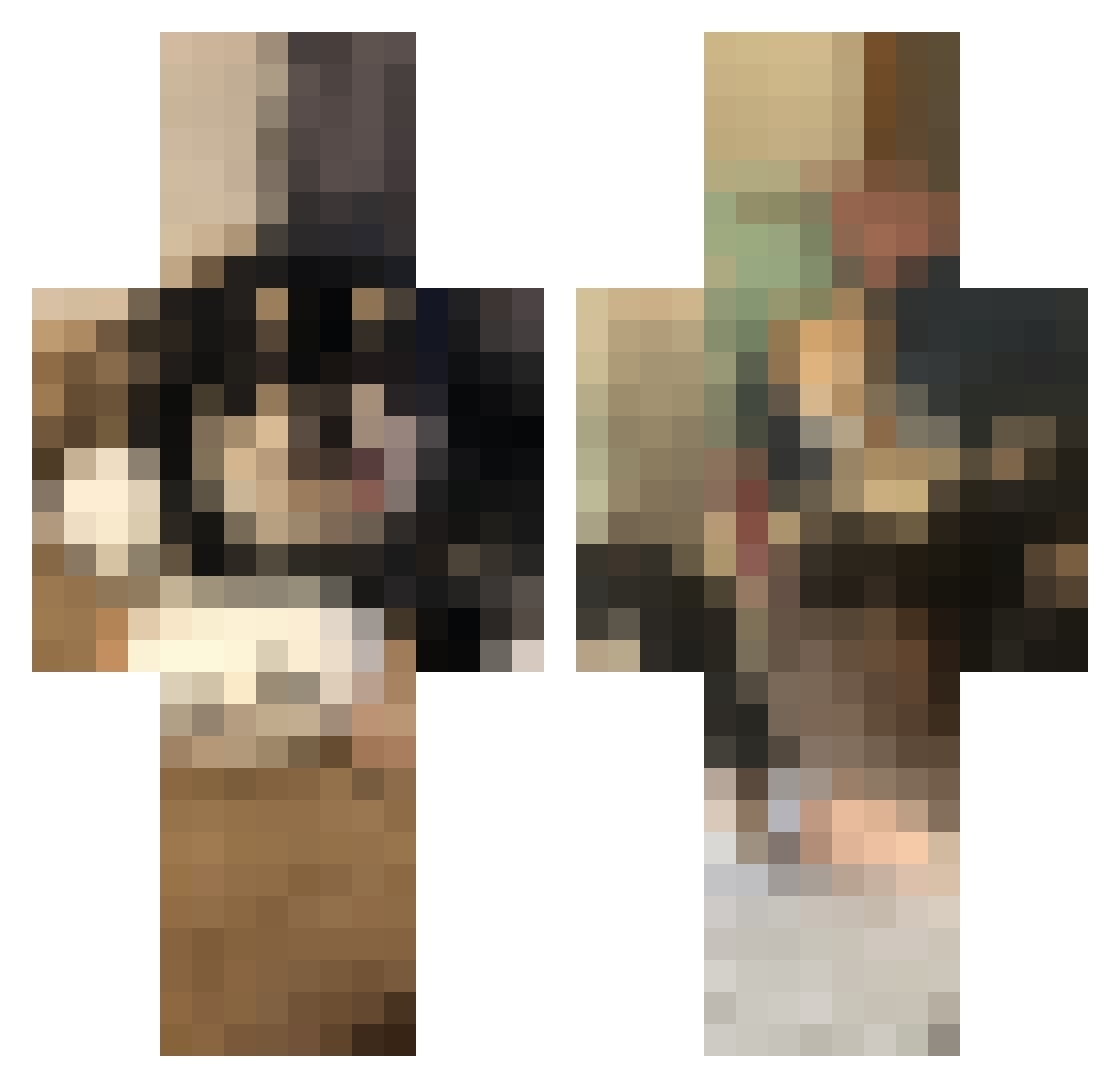 ShunShun1103 Minecraft skin, front and back view