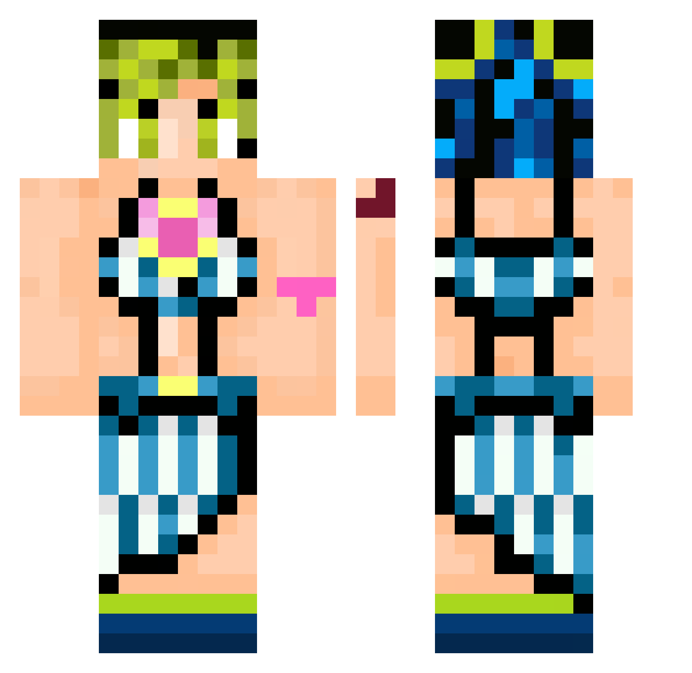 Detrakeur_ Minecraft skin, front and back view